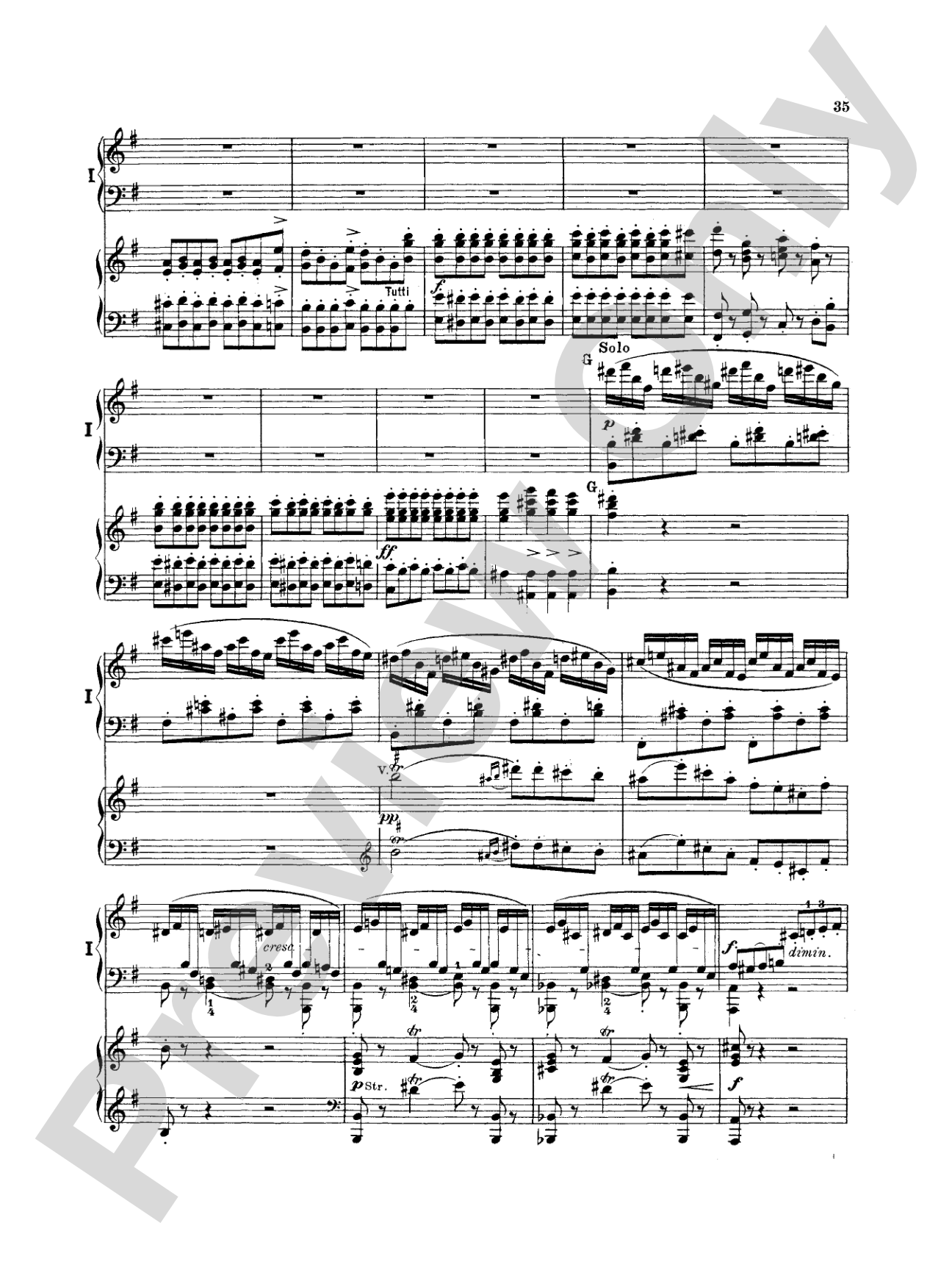 Mendelssohn: Piano Concerto No. 1 in G Minor, Op. 25: Piano Duo (2 Pianos, 4 Hands) Book (2 copies required)