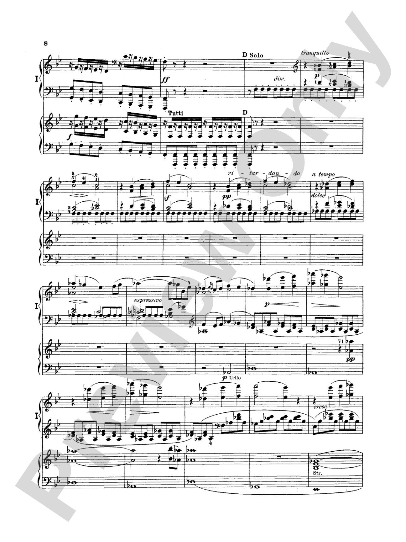 Mendelssohn: Piano Concerto No. 1 in G Minor, Op. 25: Piano Duo (2 Pianos, 4 Hands) Book (2 copies required)