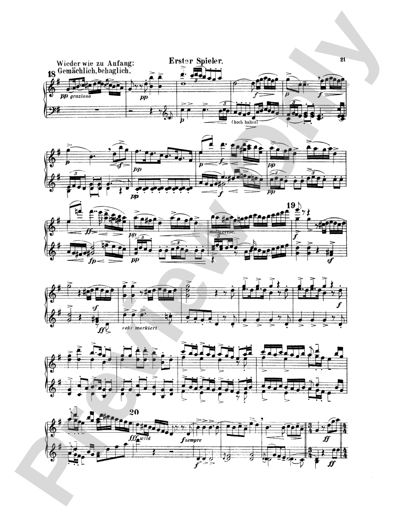 Mahler: Symphony No. 4, in G Major: Piano Duet (1 Piano, 4 Hands) Book