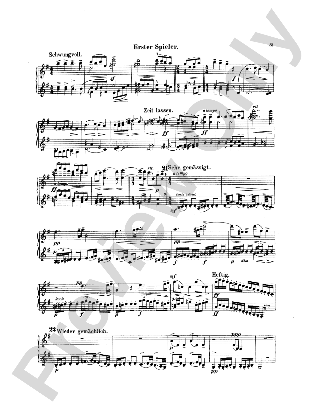Mahler: Symphony No. 4, in G Major: Piano Duet (1 Piano, 4 Hands) Book