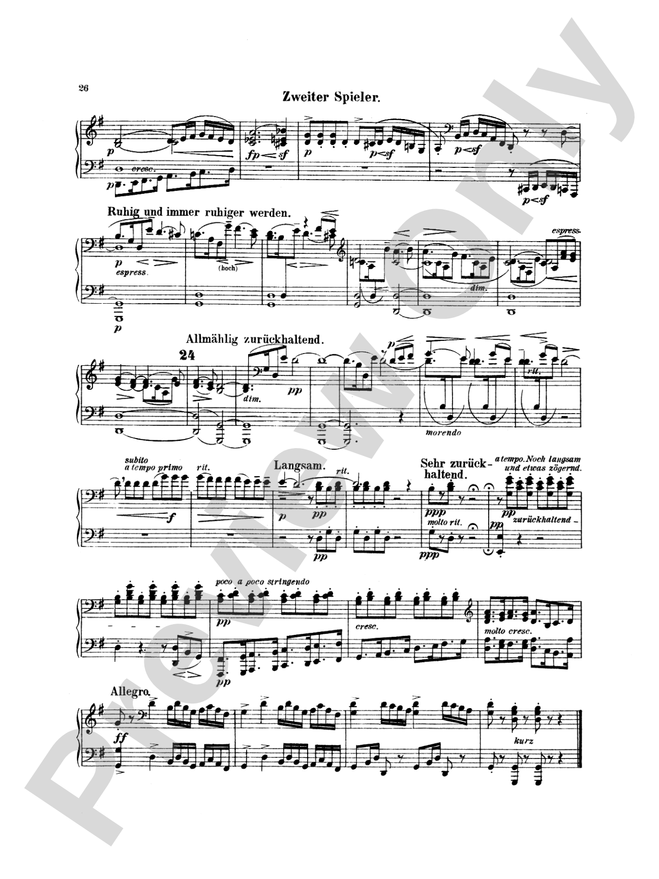 Mahler: Symphony No. 4, in G Major: Piano Duet (1 Piano, 4 Hands) Book
