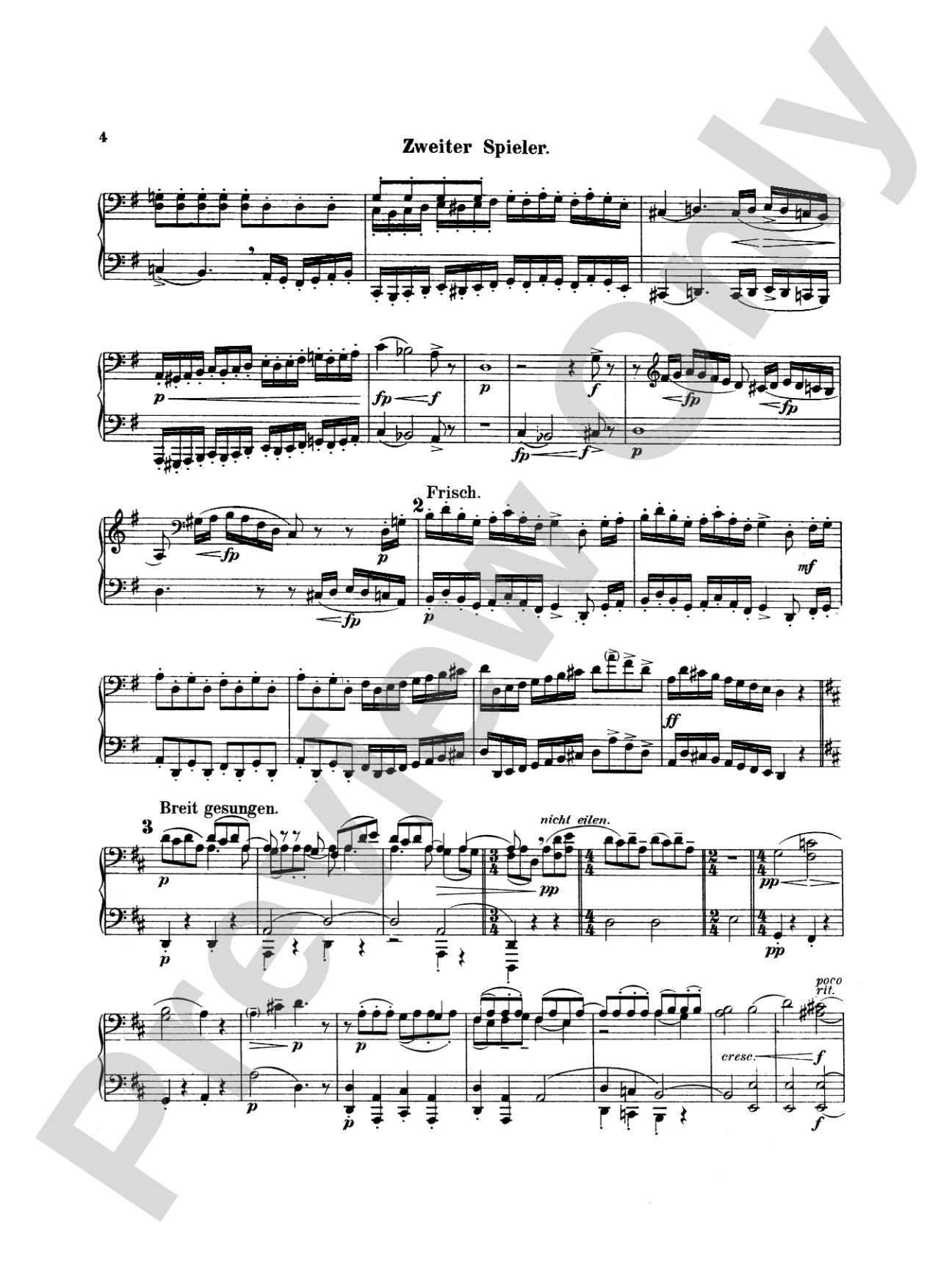 Mahler: Symphony No. 4, in G Major: Piano Duet (1 Piano, 4 Hands) Book
