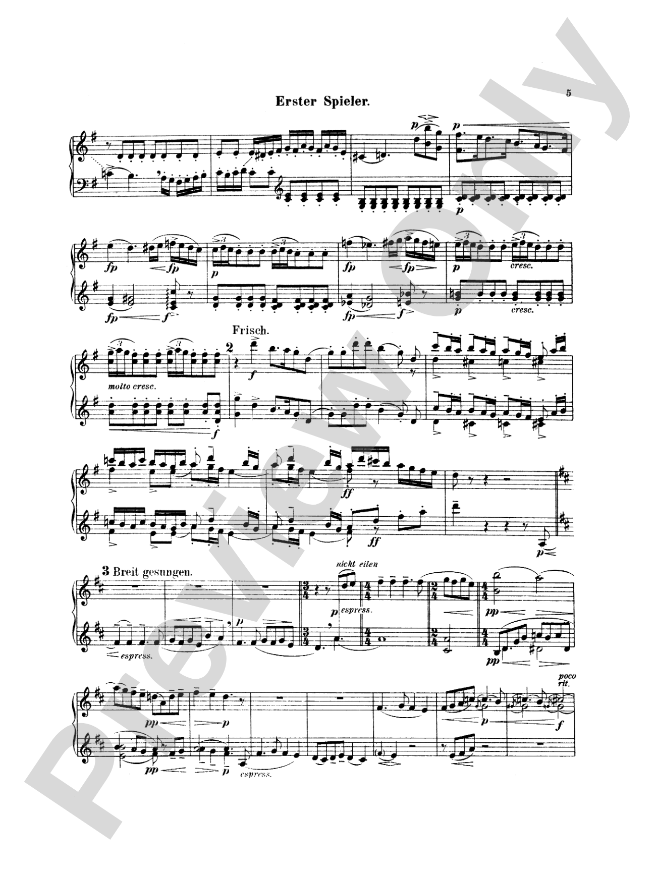 Mahler: Symphony No. 4, in G Major: Piano Duet (1 Piano, 4 Hands) Book