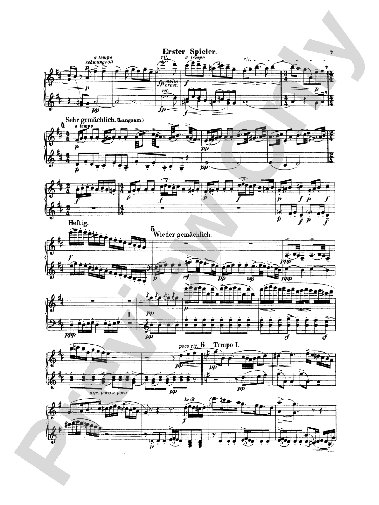 Mahler: Symphony No. 4, in G Major: Piano Duet (1 Piano, 4 Hands) Book