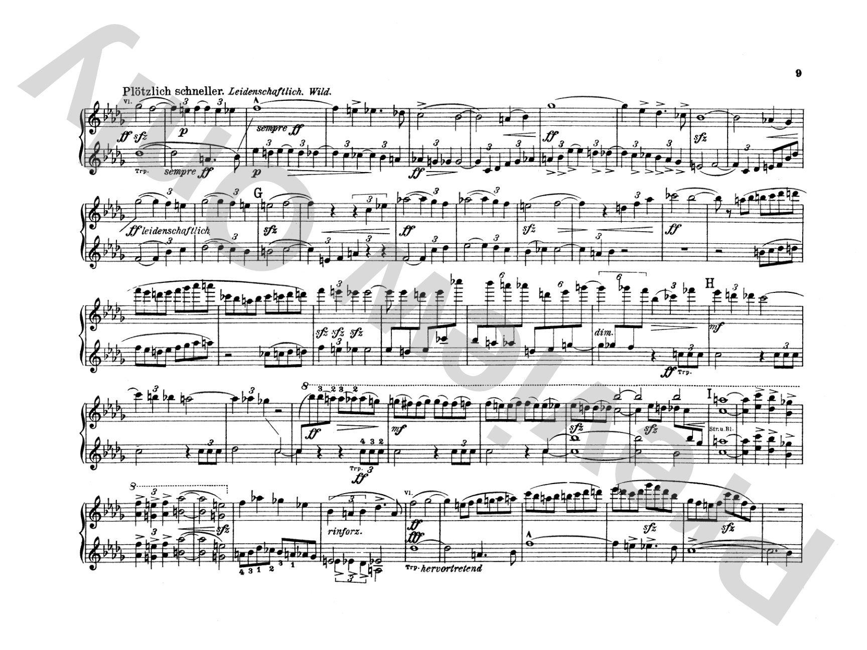 Mahler: Symphony No. 5, in E Major: Piano Duet (1 Piano, 4 Hands) Comb Bound Book