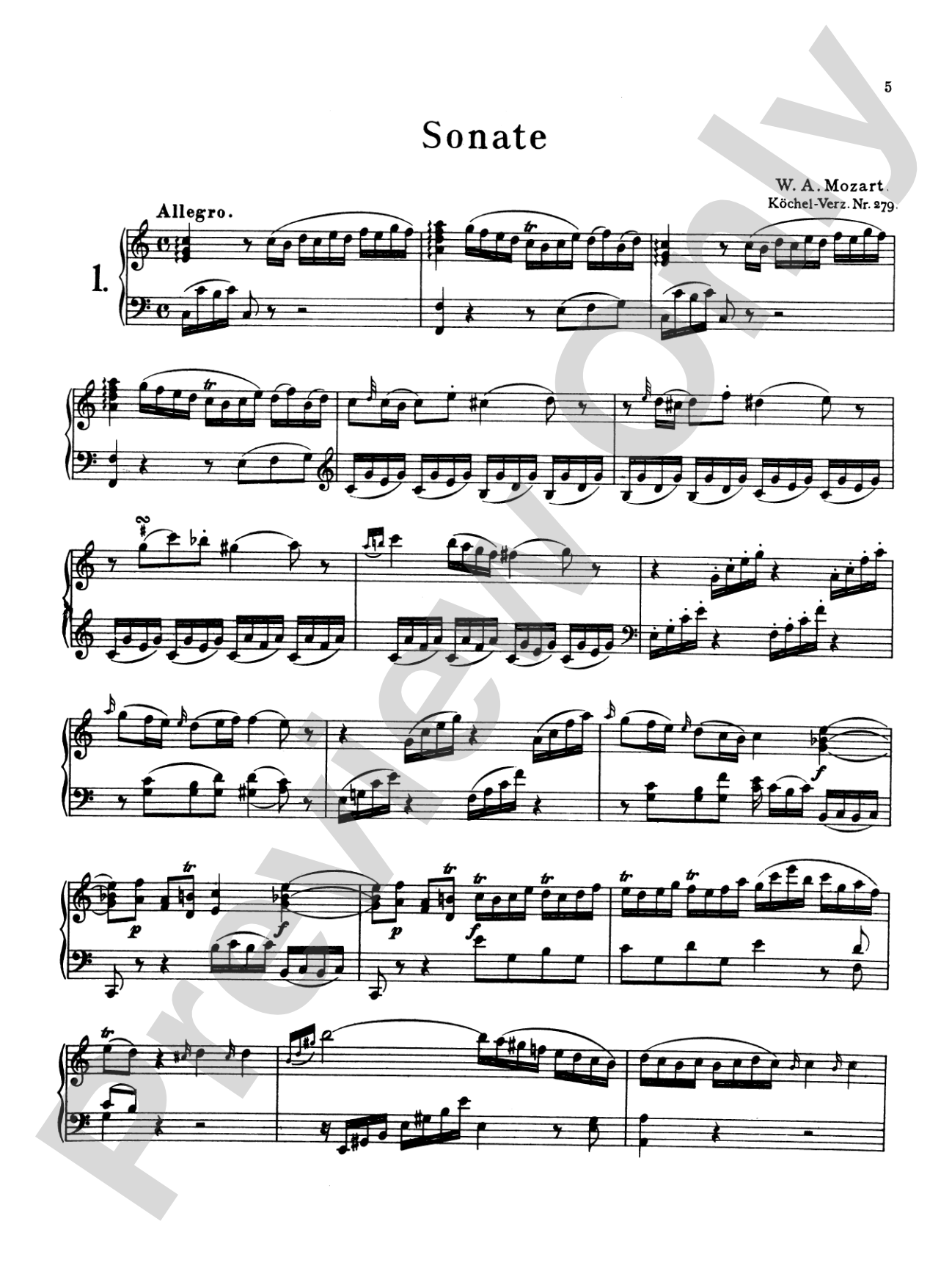 Mozart: Sonatas (Volume A): Piano Book