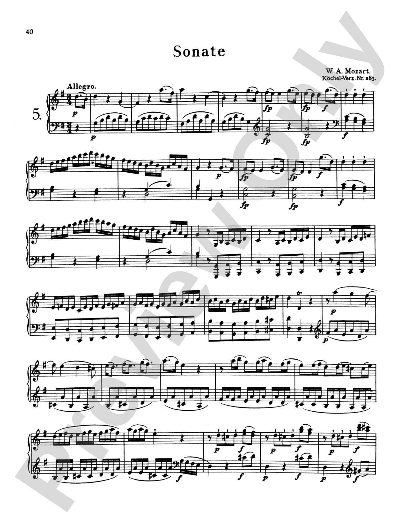 Mozart: Sonatas (Volume A)