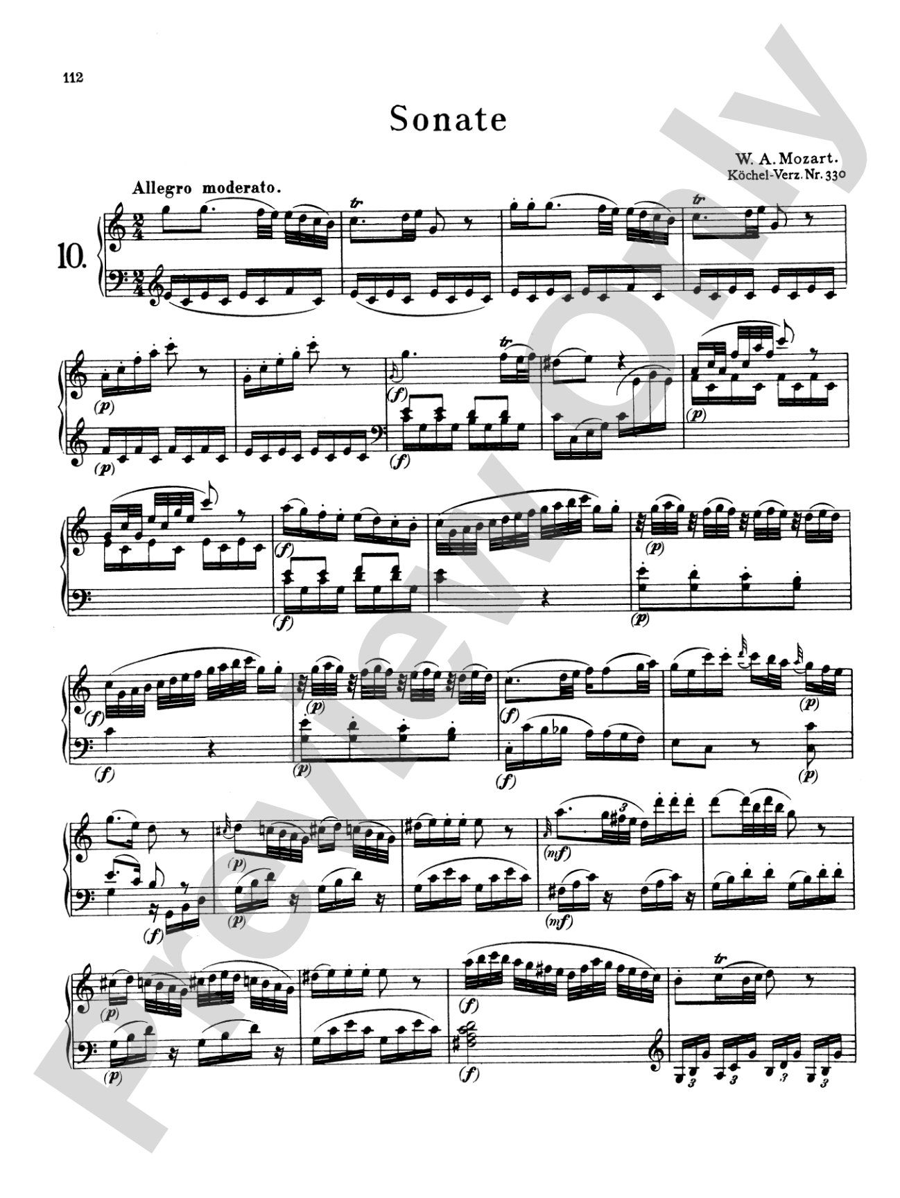 Mozart: Sonatas (Volume A)
