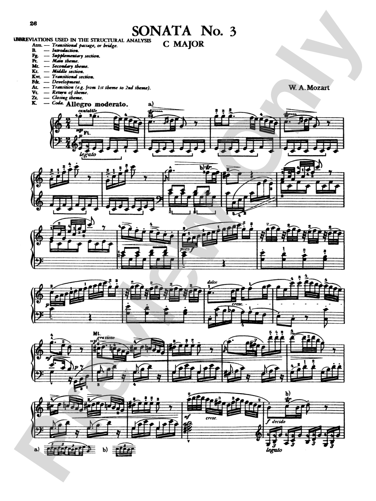 Mozart: Twenty Sonatas (Ed. Béla Bartók)
