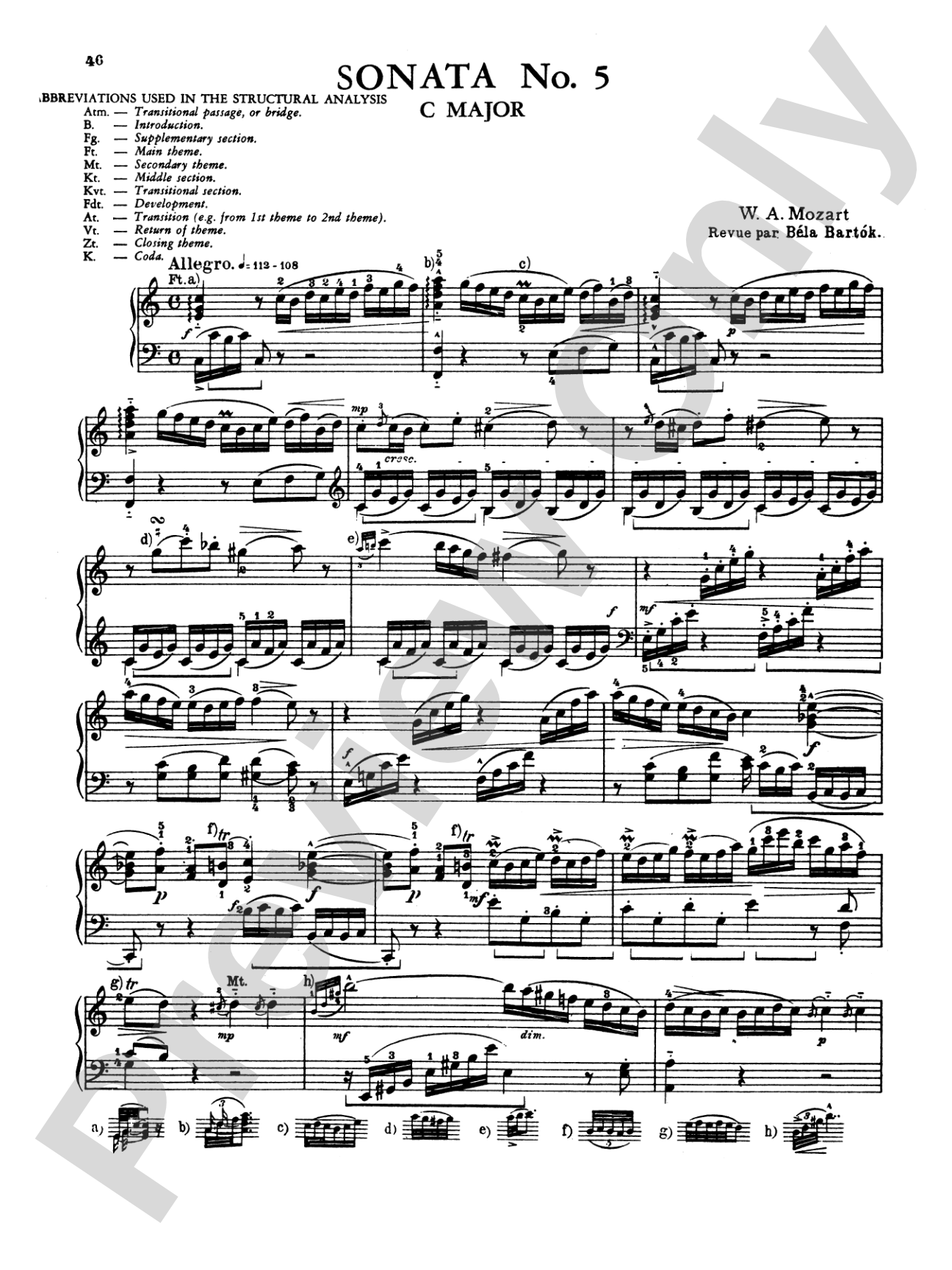 Mozart: Twenty Sonatas (Ed. Béla Bartók)