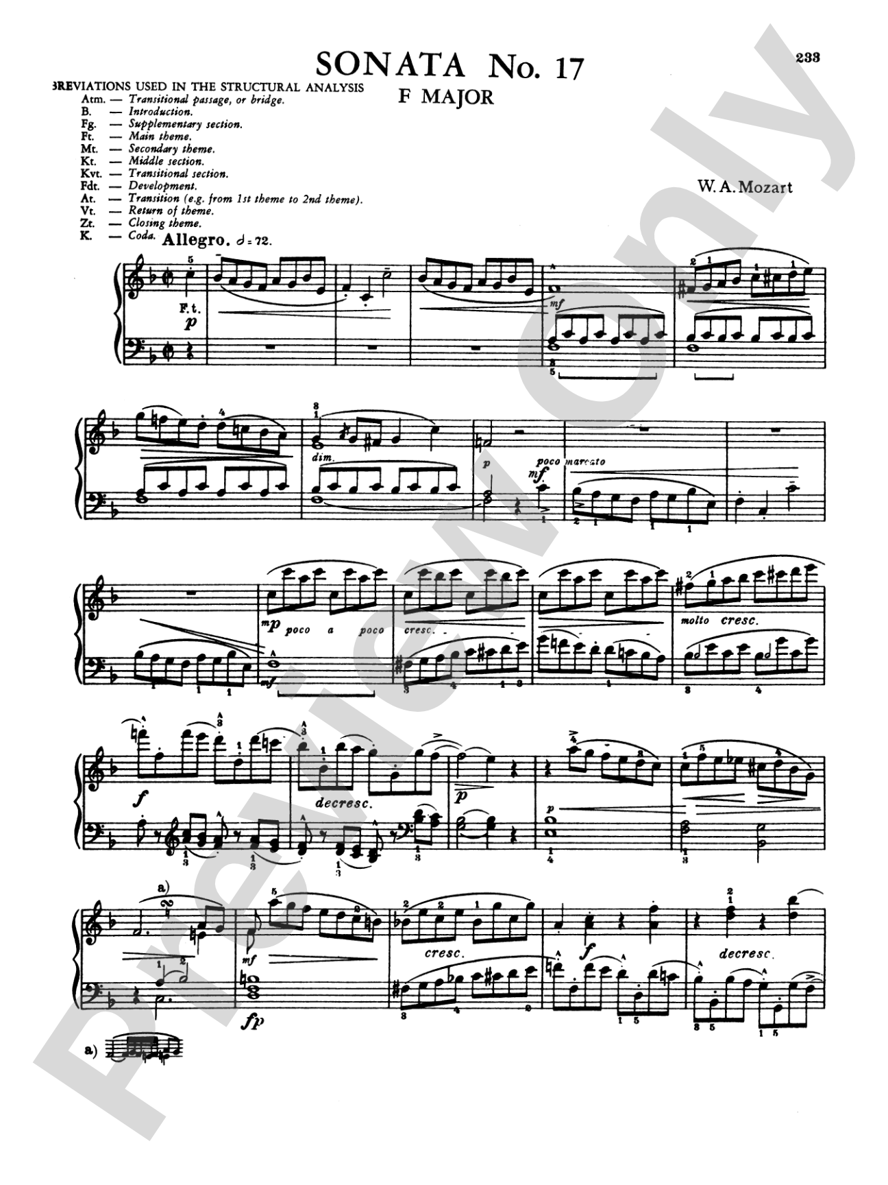 Mozart: Twenty Sonatas (Ed. Béla Bartók)