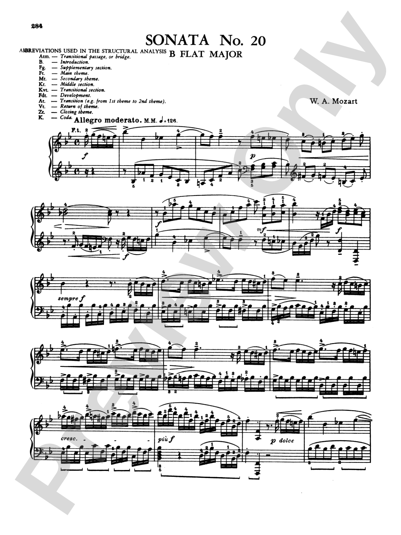Mozart: Twenty Sonatas (Ed. Béla Bartók)
