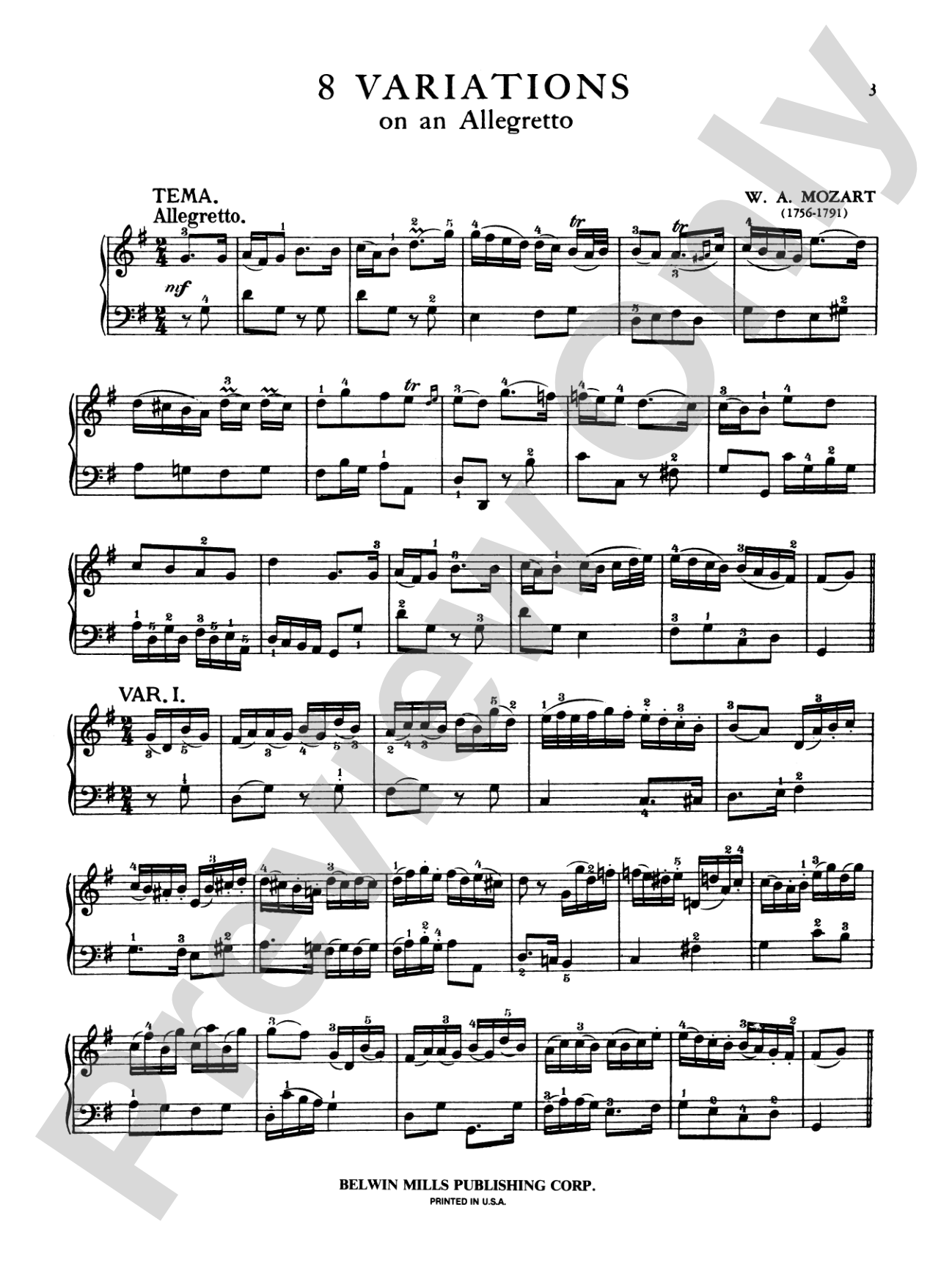 Mozart: Variations, Complete: Piano Book