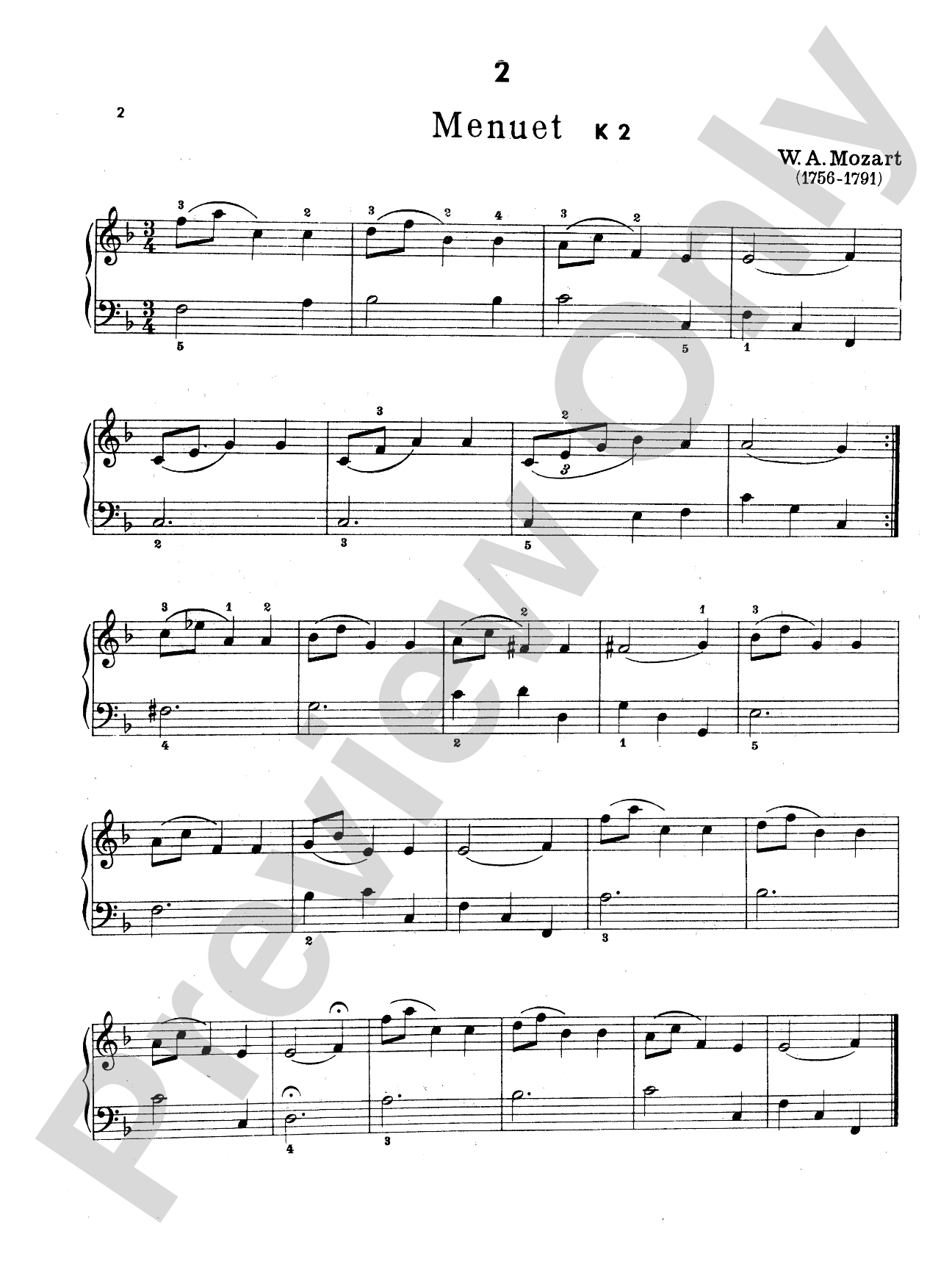 Mozart: Six Minuets