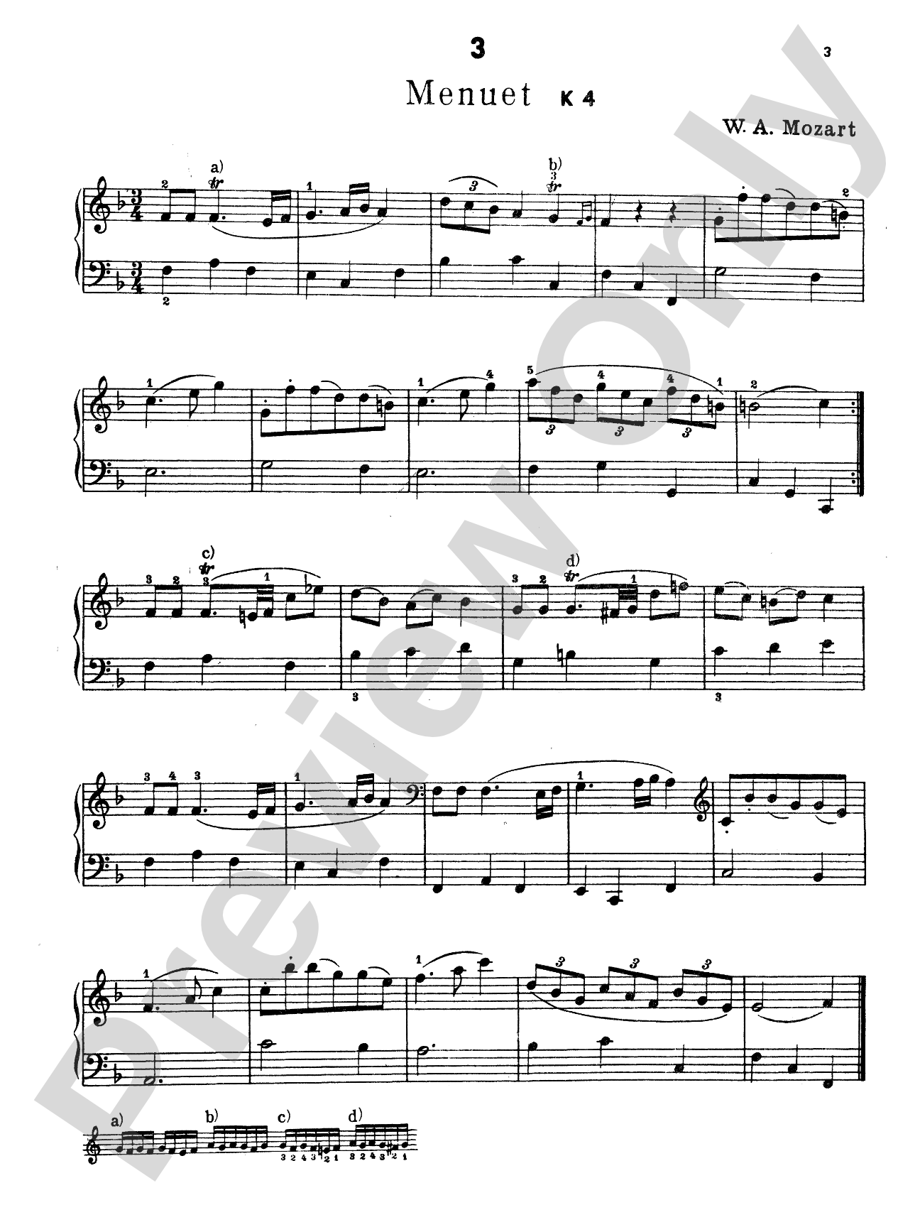 Mozart: Six Minuets