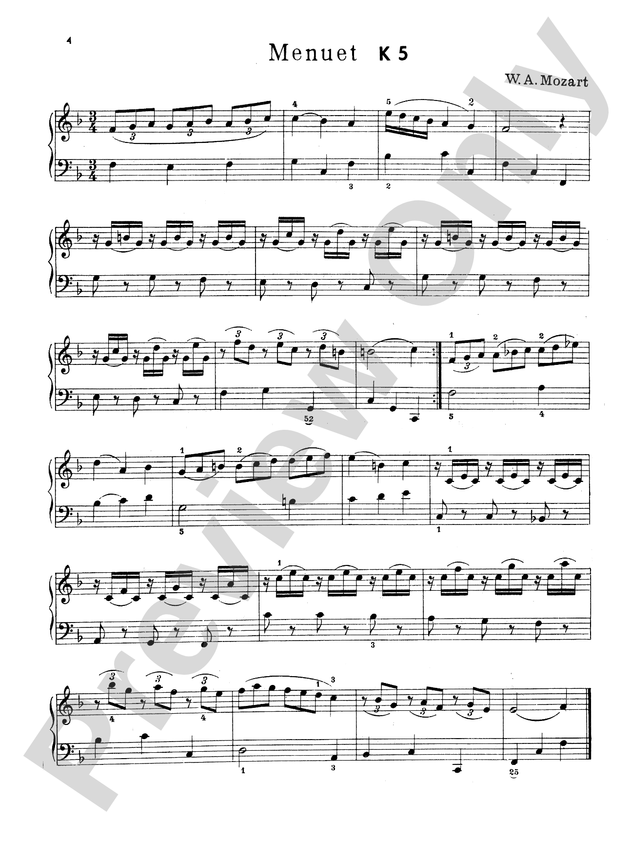Mozart: Six Minuets