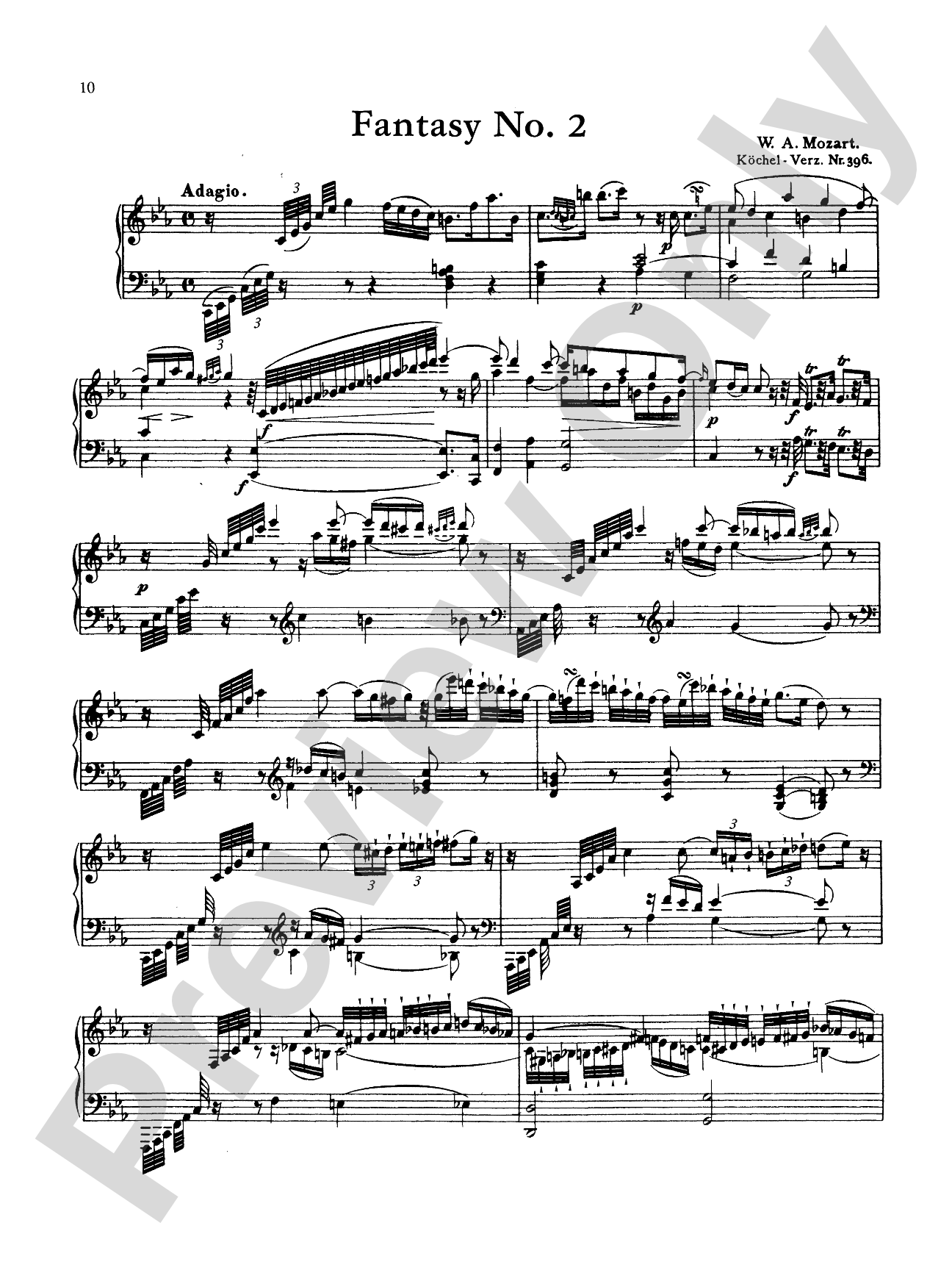 Mozart: Fantasy and Fugue (K. 394), and Fantasies (K. 396 and K. 397) (Urtext)