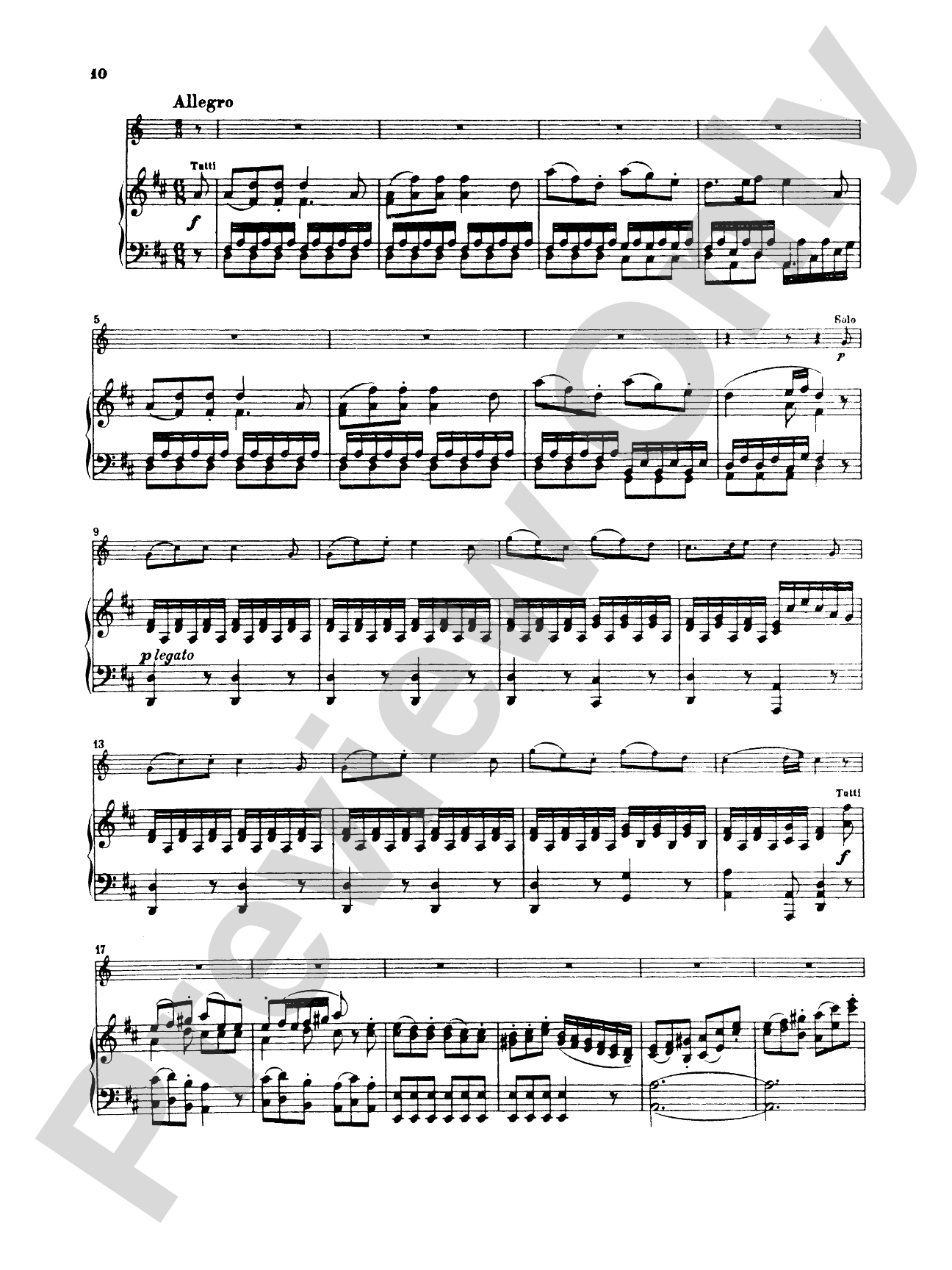 Mozart: Concerto No. 1 in D Major, K. 412: French Horn Part(s)
