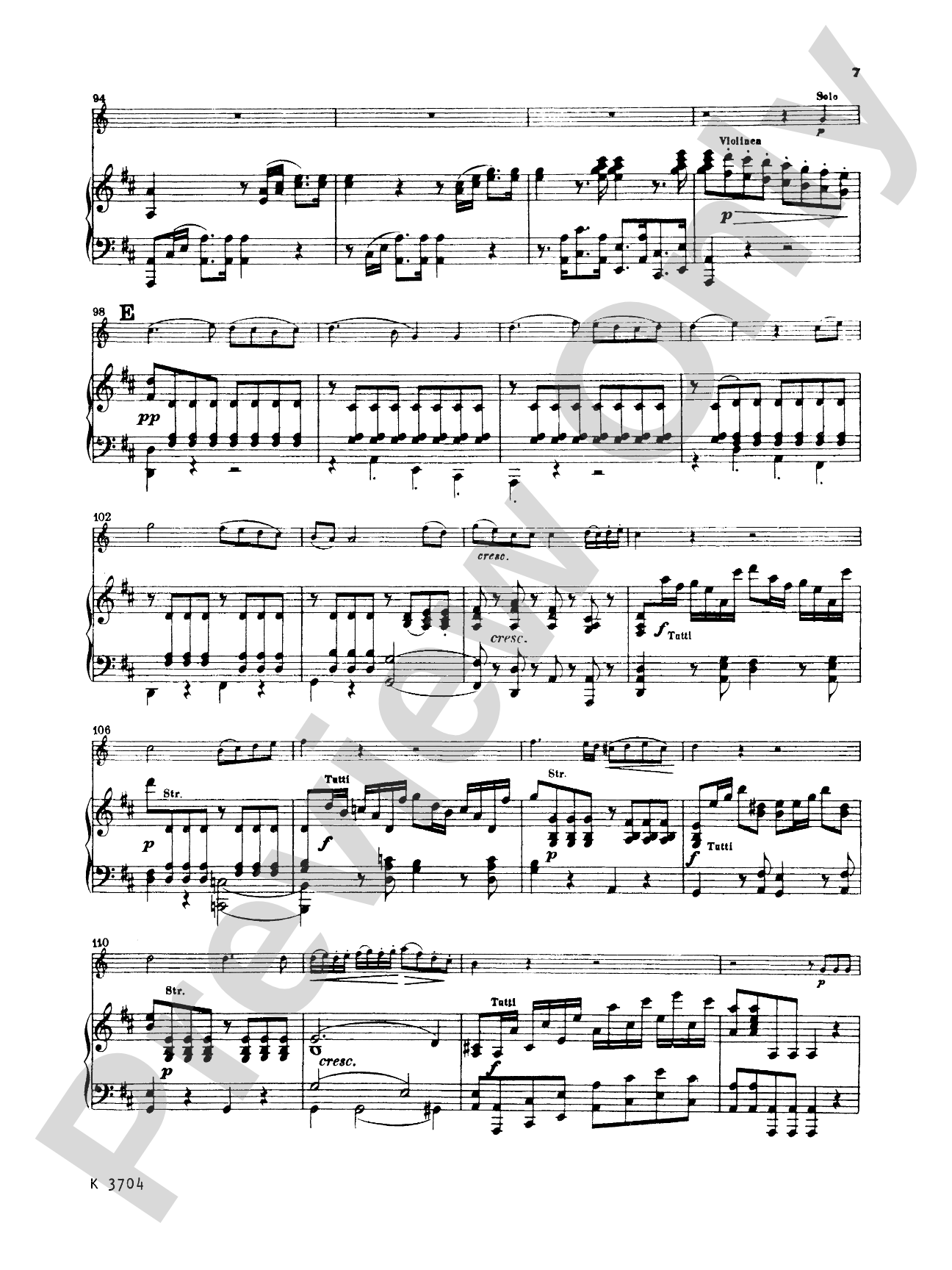 Mozart: Concerto No. 1 in D Major, K. 412: French Horn Part(s)