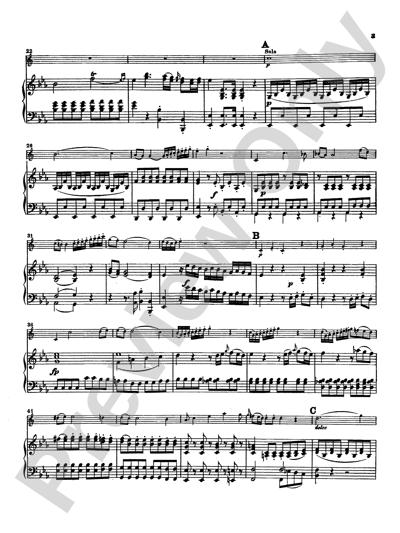 Mozart: Concerto No. 2 in E flat Major, K. 417: French Horn Part(s)