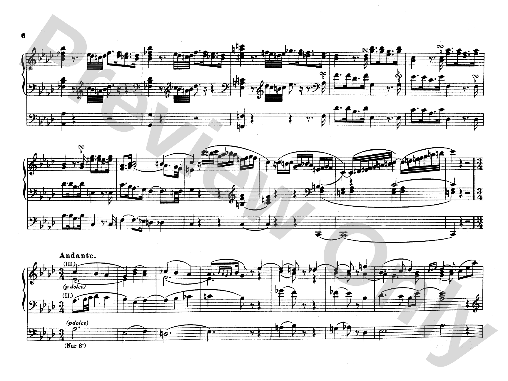 Mozart: Fantasy in F Minor, K. 608: Organ Comb Bound Book