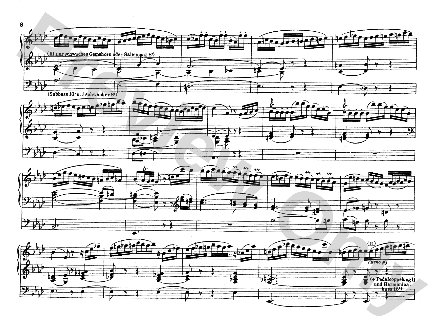 Mozart: Fantasy in F Minor, K. 608: Organ Comb Bound Book