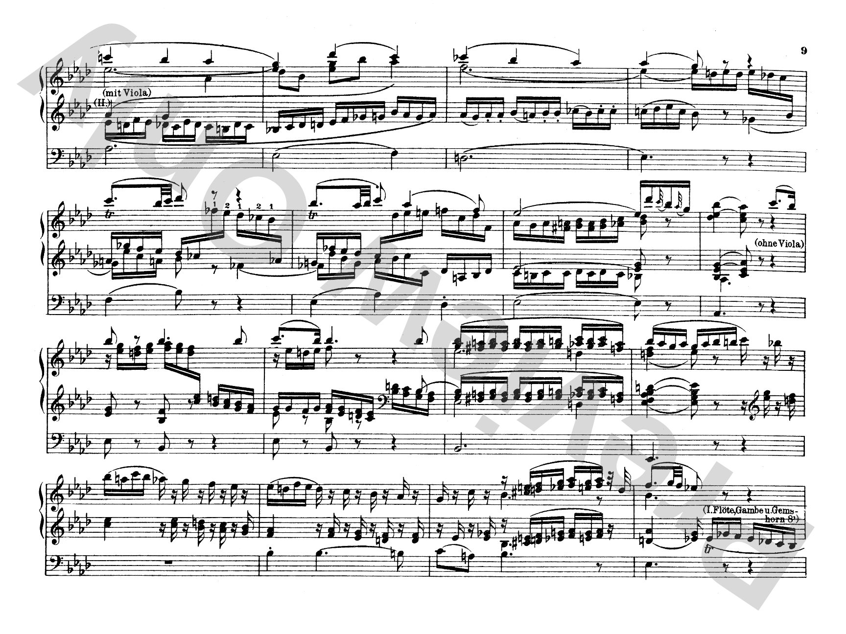 Mozart: Fantasy in F Minor, K. 608: Organ Comb Bound Book