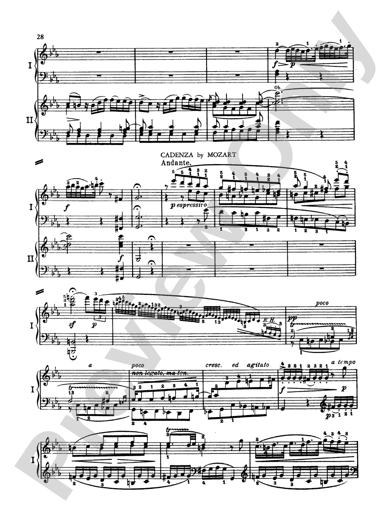 Mozart: Piano Concerto No. 9 in E flat Major, K. 271: Piano Duo (2 Pianos, 4 Hands) Book (2 copies required)