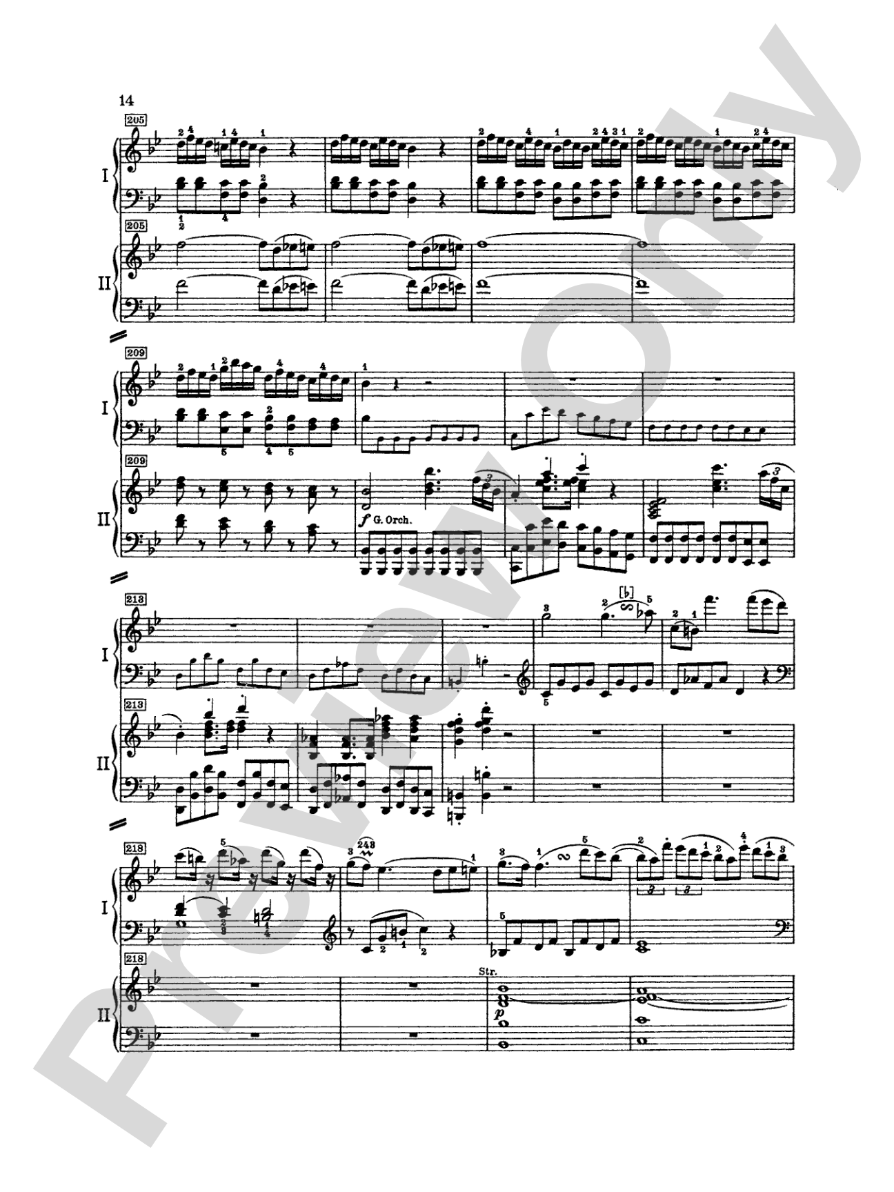 Mozart: Piano Concerto No. 15 in B flat Major, K. 450: Piano Duo (2 Pianos, 4 Hands) Book (2 copies required)
