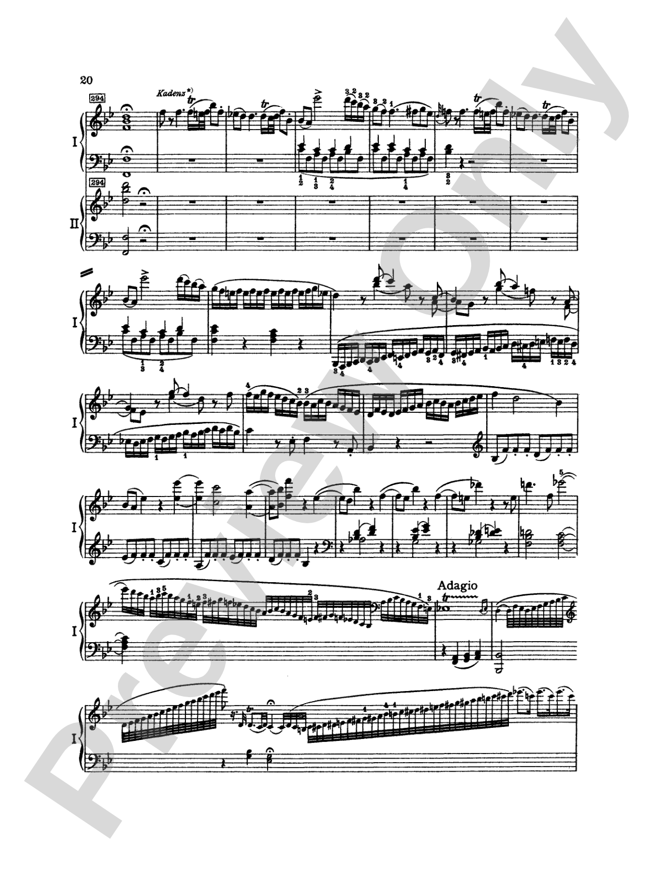 Mozart: Piano Concerto No. 15 in B flat Major, K. 450: Piano Duo (2 Pianos, 4 Hands) Book (2 copies required)