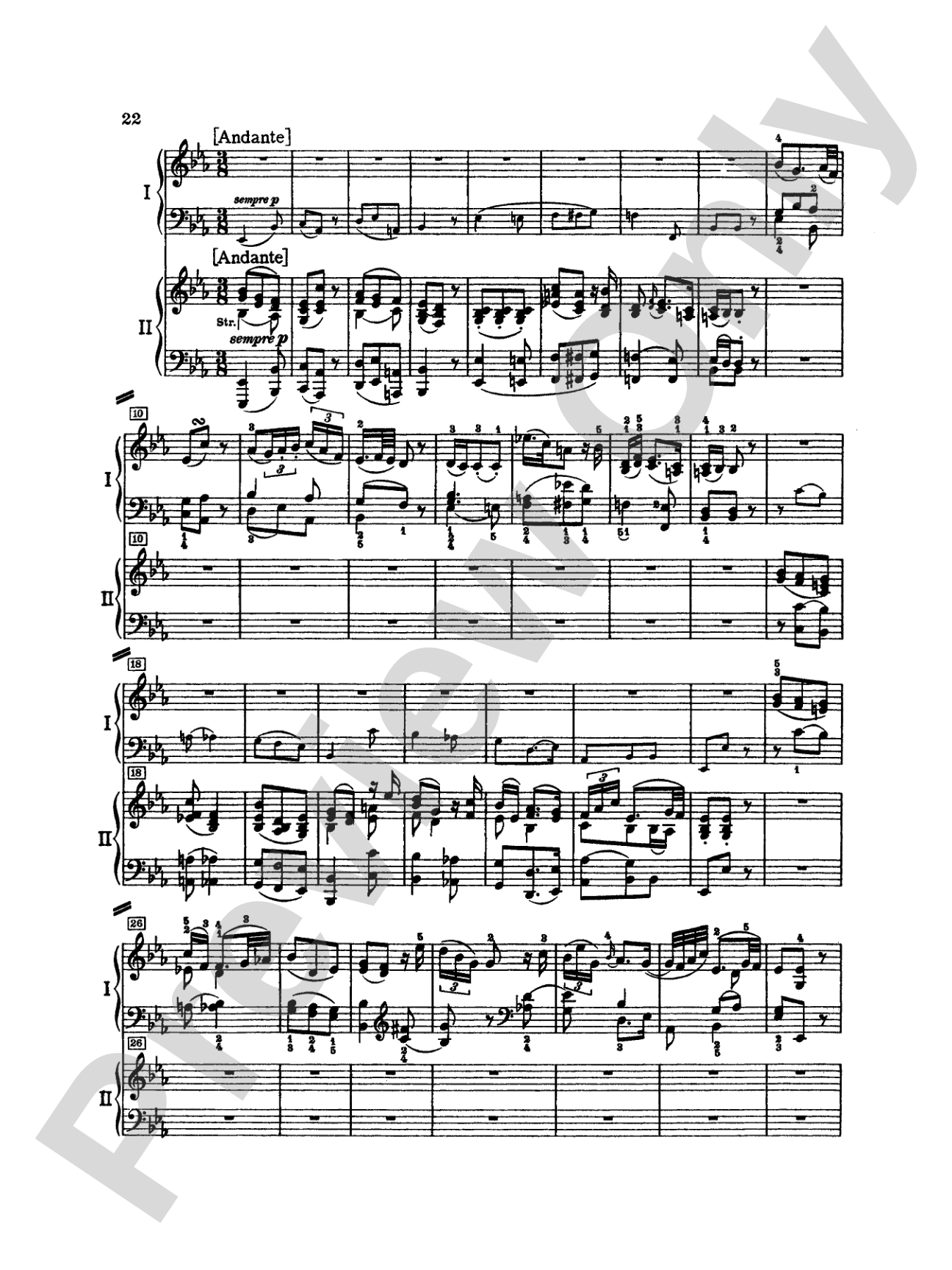 Mozart: Piano Concerto No. 15 in B flat Major, K. 450: Piano Duo (2 Pianos, 4 Hands) Book (2 copies required)
