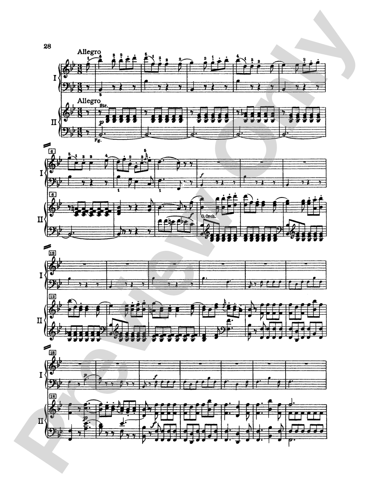 Mozart: Piano Concerto No. 15 in B flat Major, K. 450: Piano Duo (2 Pianos, 4 Hands) Book (2 copies required)