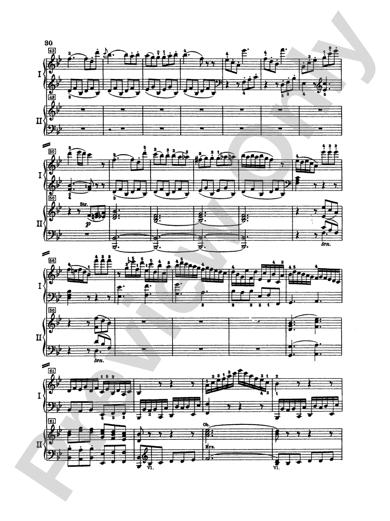 Mozart: Piano Concerto No. 15 in B flat Major, K. 450: Piano Duo (2 Pianos, 4 Hands) Book (2 copies required)