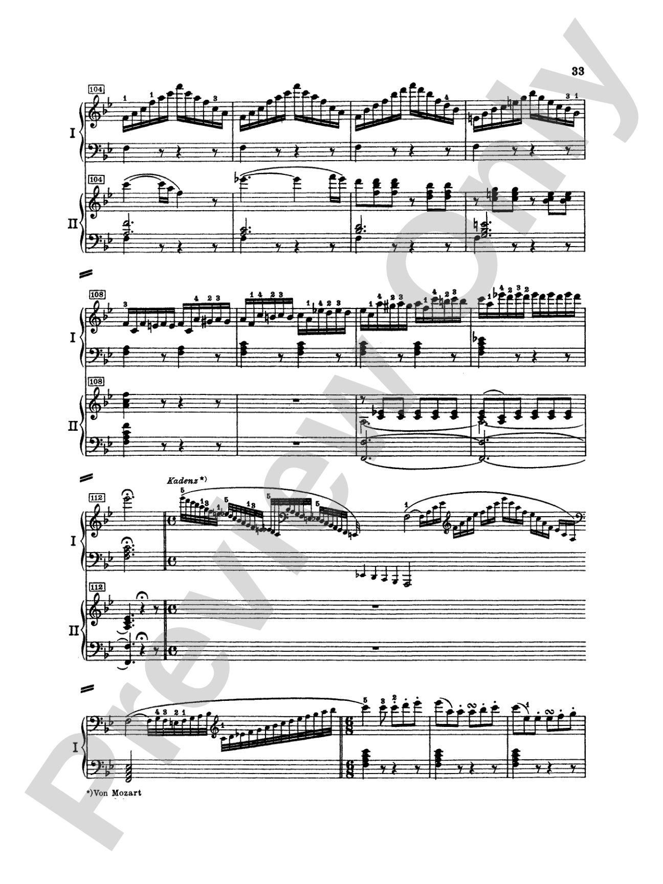 Mozart: Piano Concerto No. 15 in B flat Major, K. 450: Piano Duo (2 Pianos, 4 Hands) Book (2 copies required)