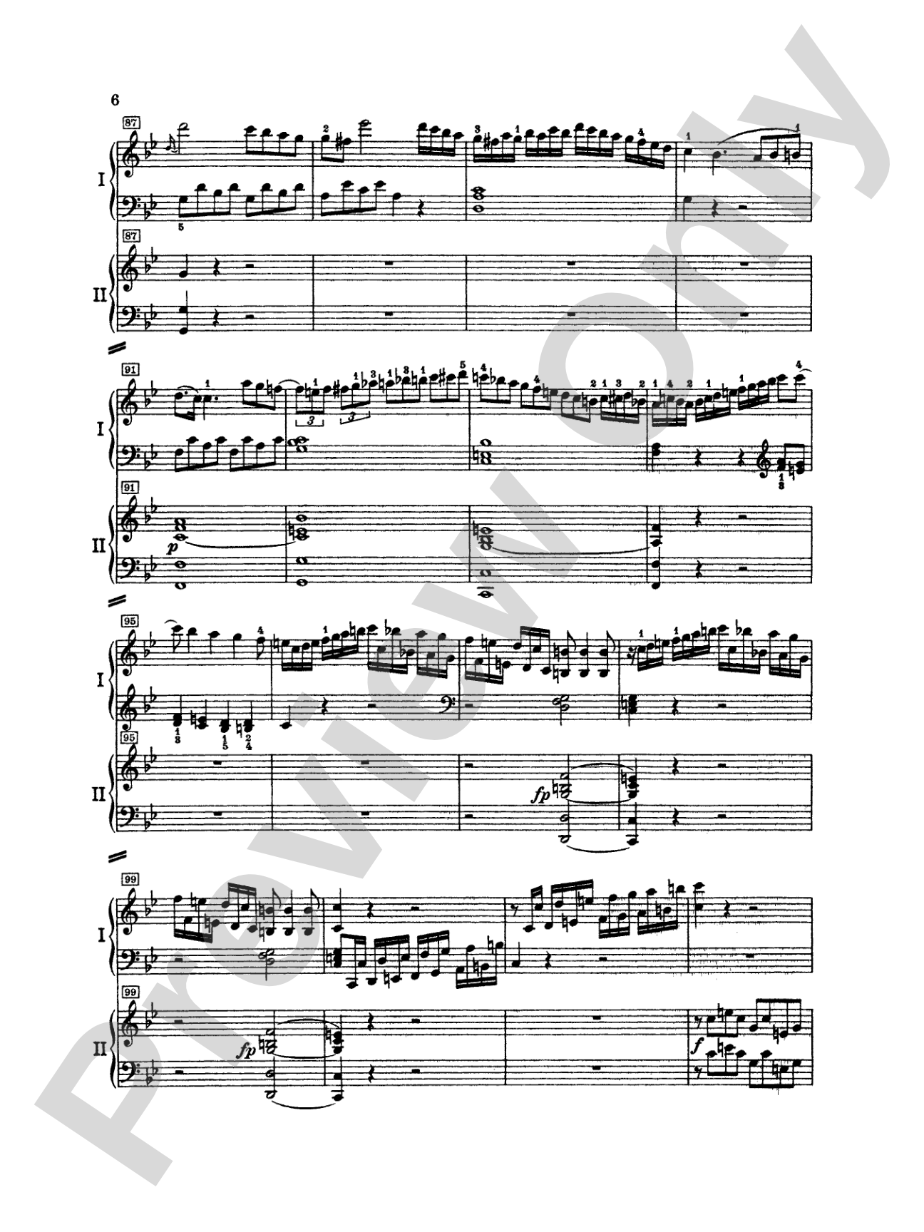 Mozart: Piano Concerto No. 15 in B flat Major, K. 450: Piano Duo (2 Pianos, 4 Hands) Book (2 copies required)