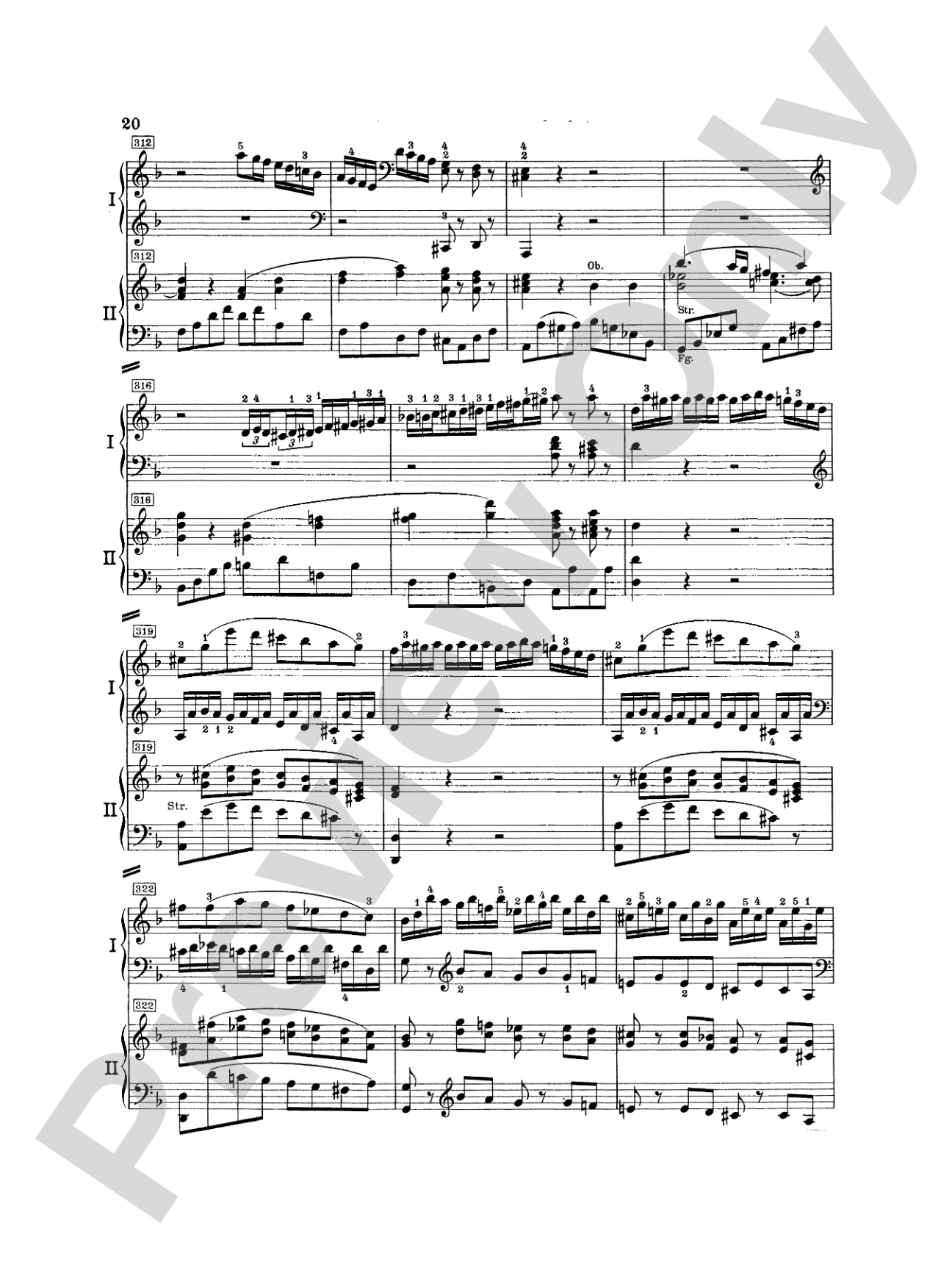 Mozart: Piano Concerto No. 20 in D Minor, K. 466: Piano Duo (2 Pianos, 4 Hands) Book (2 copies required)