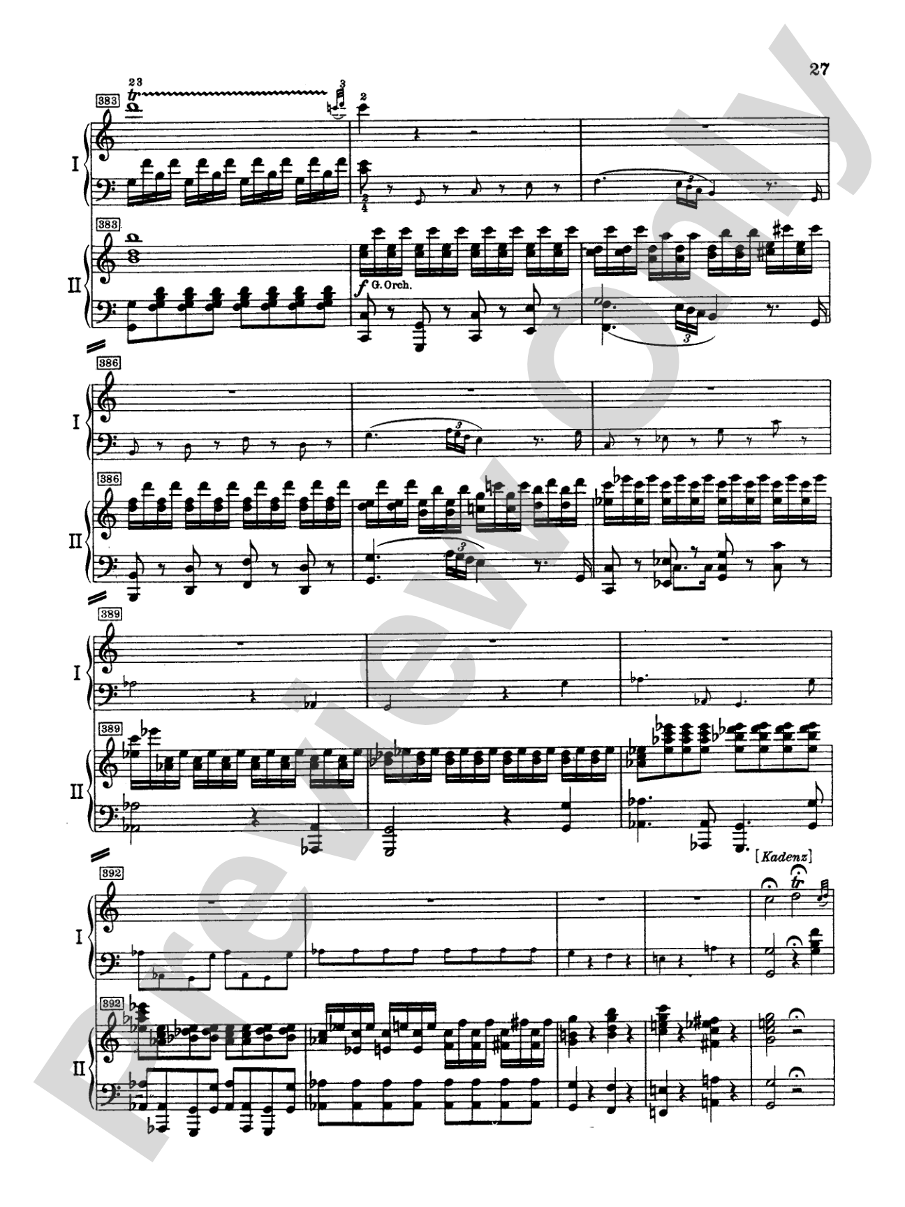 Mozart: Piano Concerto No. 21 in C Major, K. 467: Piano Duo (2 Pianos, 4 Hands) Book (2 copies required)