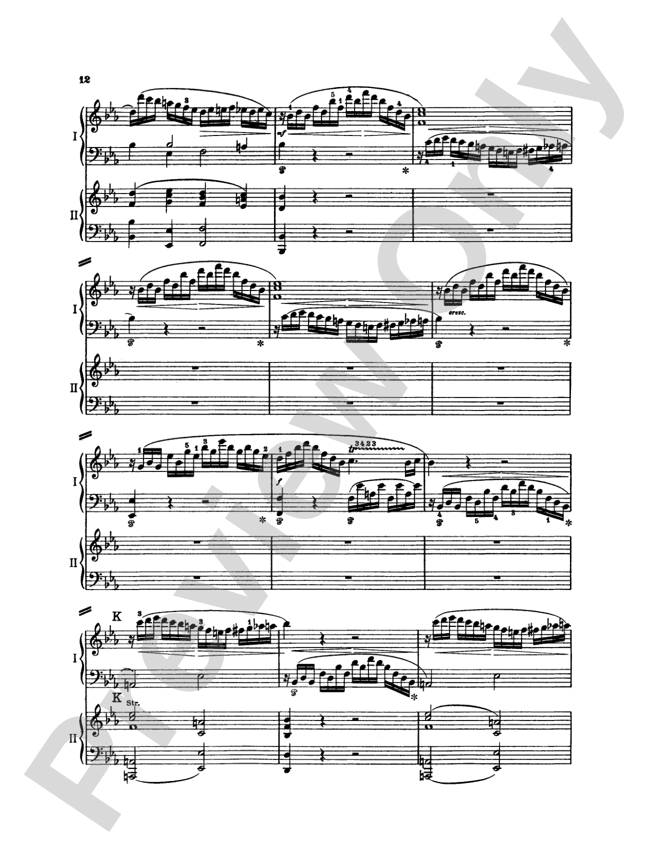 Mozart: Piano Concerto No. 22 in E flat Major, K. 482: Piano Duo (2 Pianos, 4 Hands) Book (2 copies required)