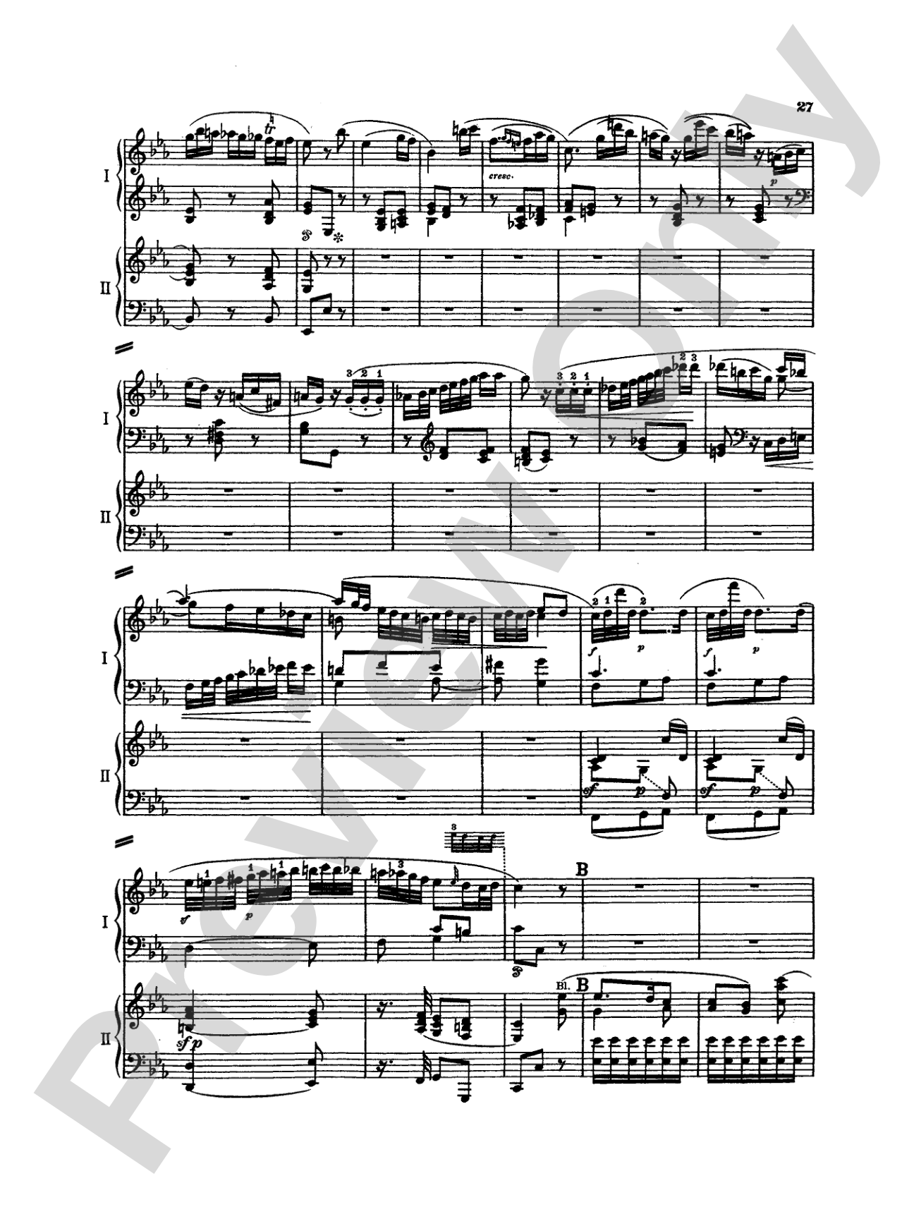 Mozart: Piano Concerto No. 22 in E flat Major, K. 482: Piano Duo (2 Pianos, 4 Hands) Book (2 copies required)