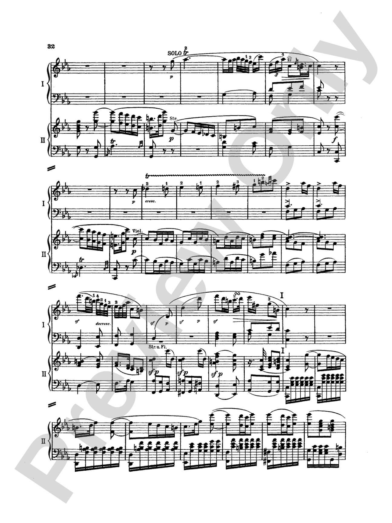 Mozart: Piano Concerto No. 22 in E flat Major, K. 482: Piano Duo (2 Pianos, 4 Hands) Book (2 copies required)