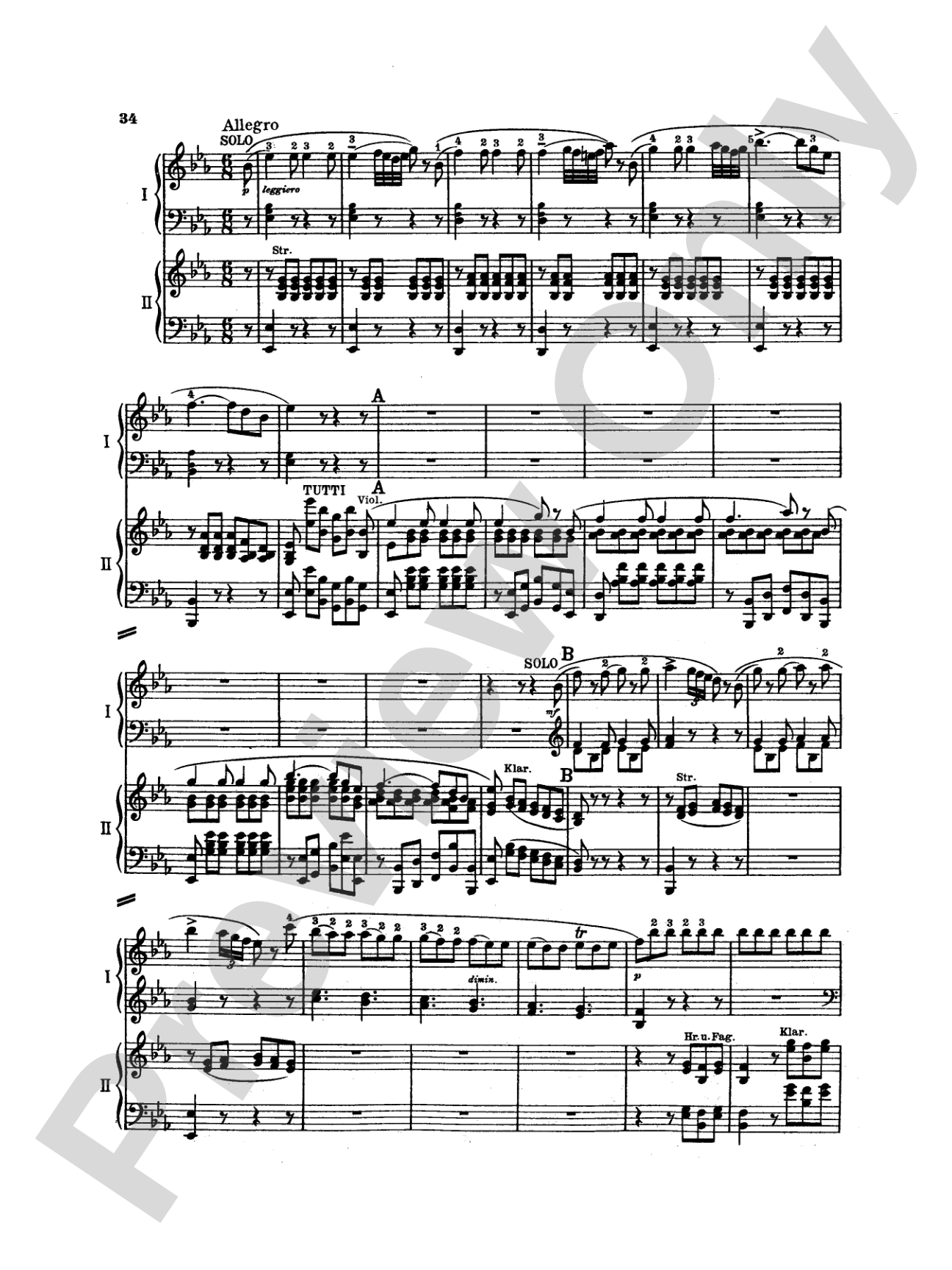 Mozart: Piano Concerto No. 22 in E flat Major, K. 482: Piano Duo (2 Pianos, 4 Hands) Book (2 copies required)