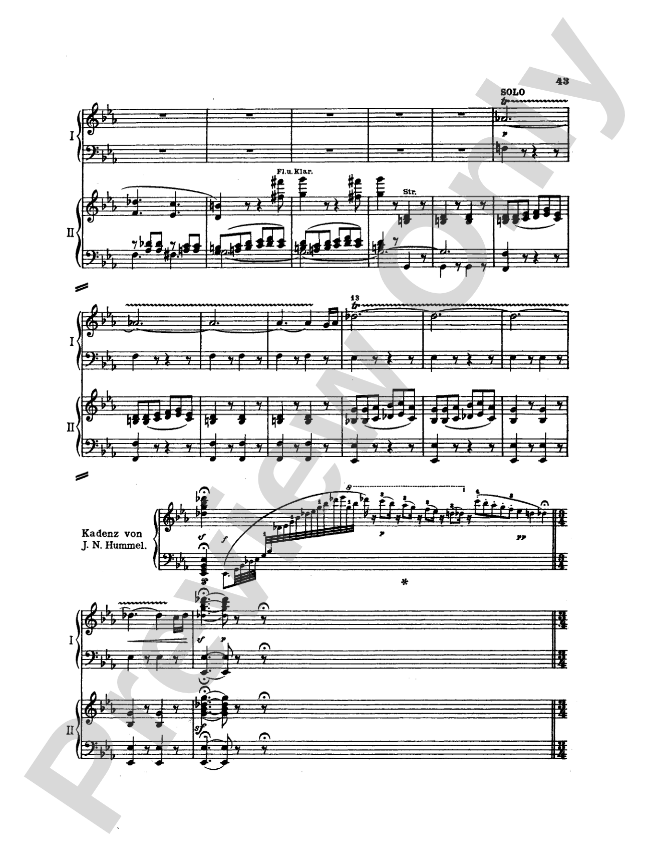 Mozart: Piano Concerto No. 22 in E flat Major, K. 482: Piano Duo (2 Pianos, 4 Hands) Book (2 copies required)