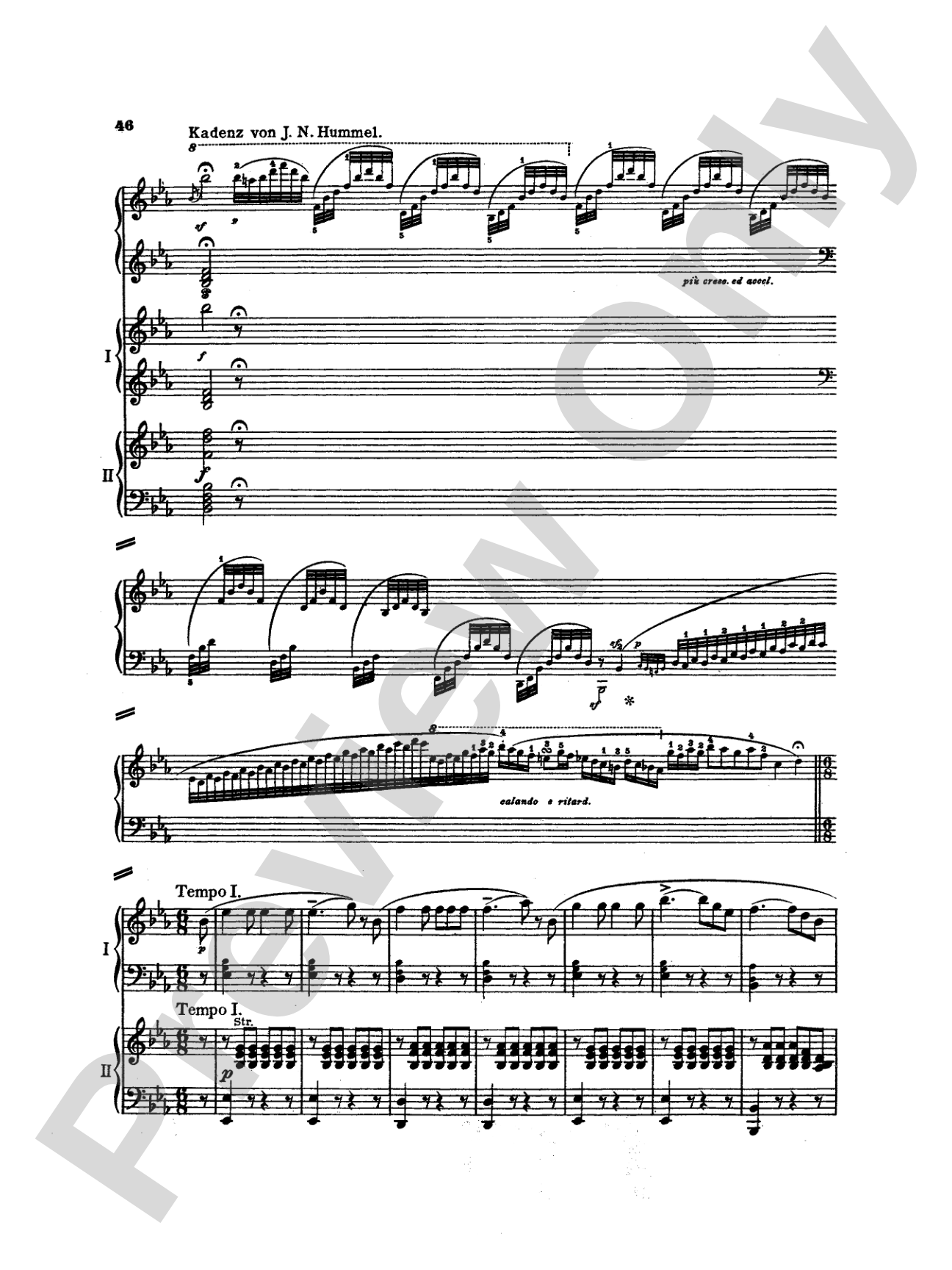 Mozart: Piano Concerto No. 22 in E flat Major, K. 482: Piano Duo (2 Pianos, 4 Hands) Book (2 copies required)