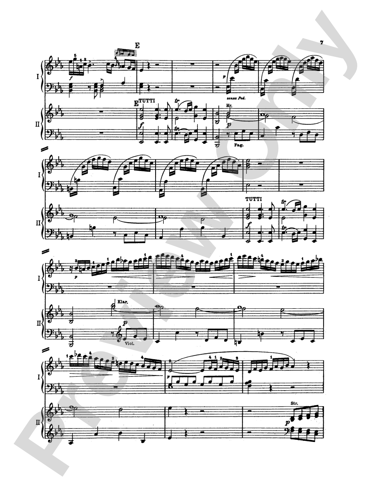 Mozart: Piano Concerto No. 22 in E flat Major, K. 482: Piano Duo (2 Pianos, 4 Hands) Book (2 copies required)