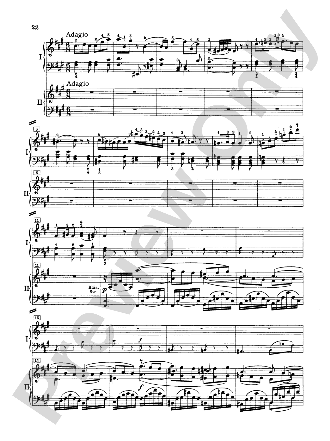 Mozart: Piano Concerto No. 23 in A Major, K. 488: Piano Duo (2 Pianos, 4 Hands) Book (2 copies required)