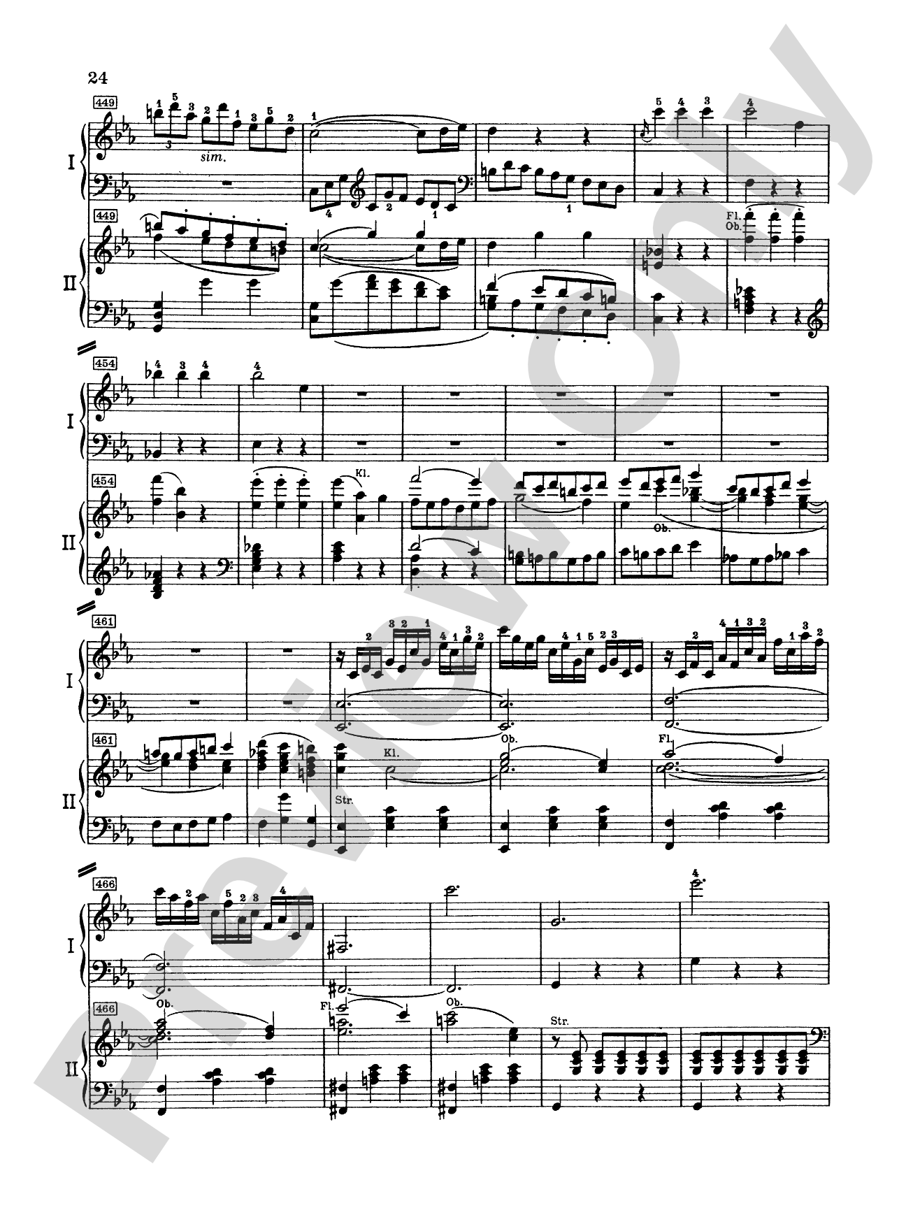 Mozart: Piano Concerto No. 24 in C Minor, K. 491: Piano Duo (2 Pianos, 4 Hands) Book (2 copies required)