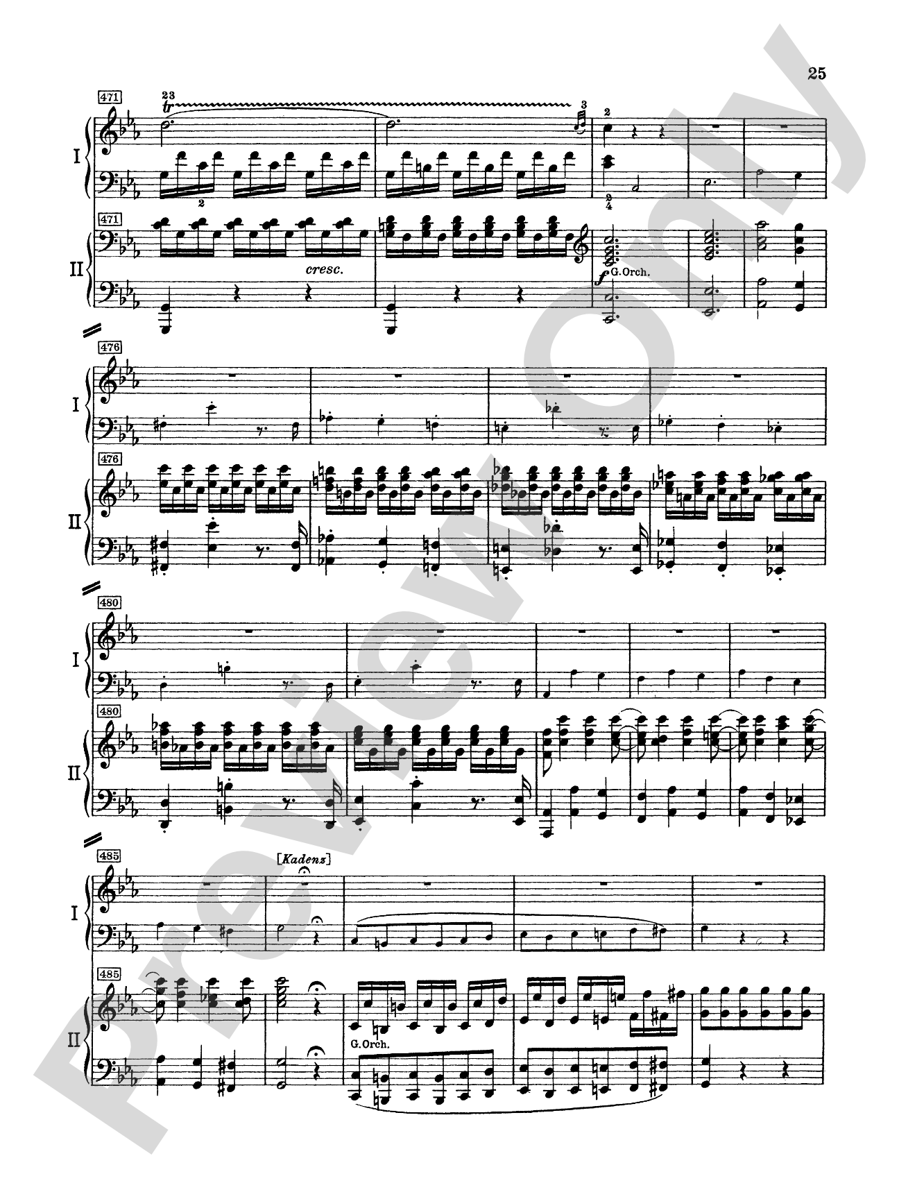 Mozart: Piano Concerto No. 24 in C Minor, K. 491: Piano Duo (2 Pianos, 4 Hands) Book (2 copies required)