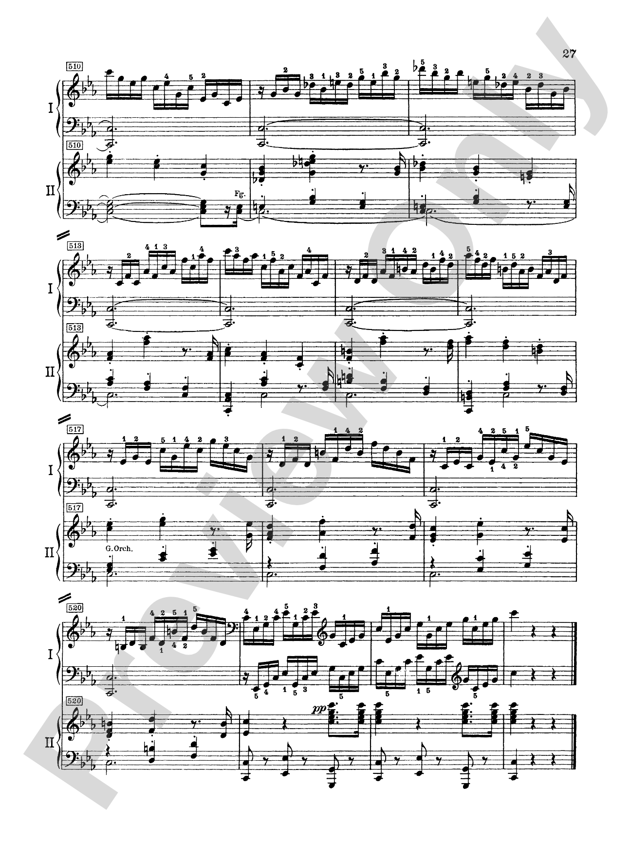 Mozart: Piano Concerto No. 24 in C Minor, K. 491: Piano Duo (2 Pianos, 4 Hands) Book (2 copies required)