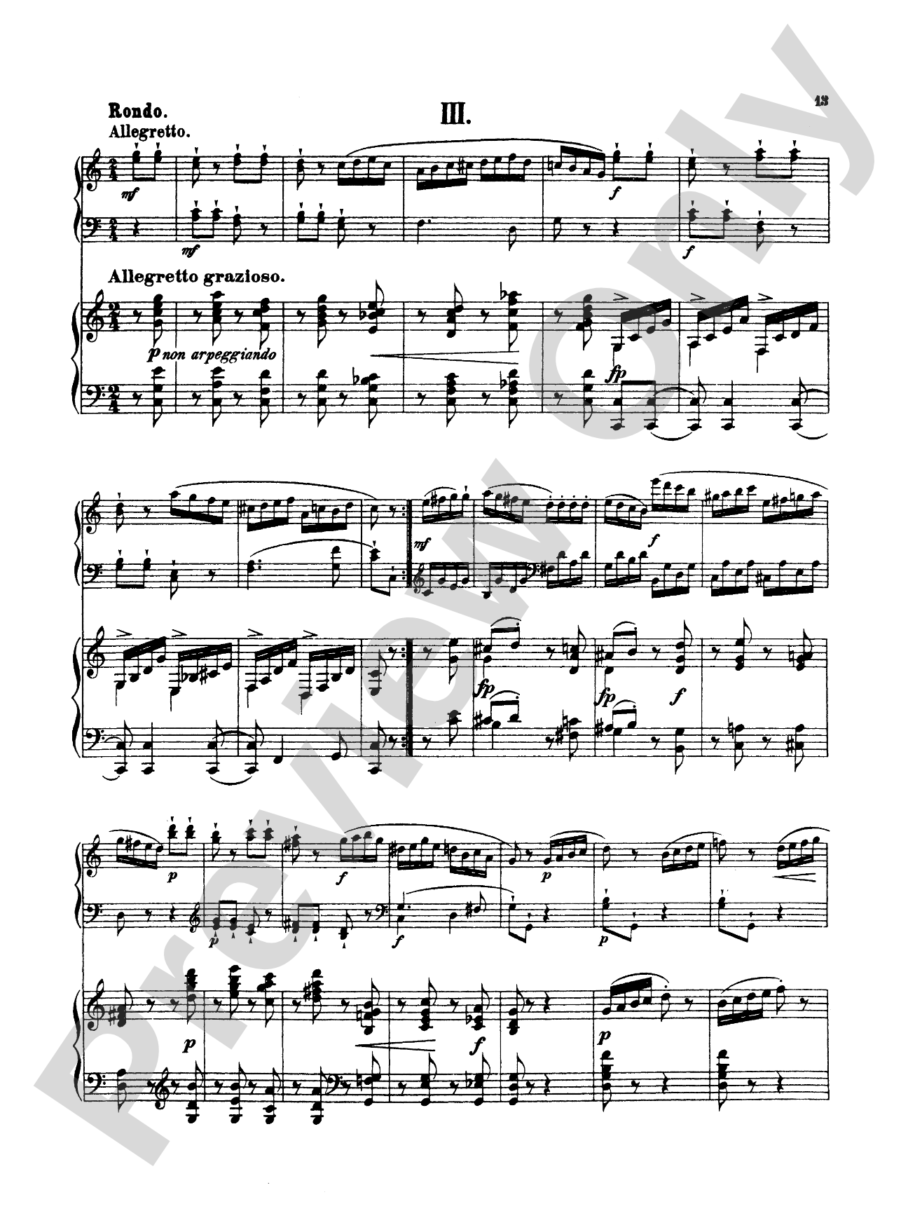 Mozart: Sonata in C Major, K. 545 (Arr. Edvard Grieg): Piano Duo (2 Pianos, 4 Hands) Book (2 copies required)