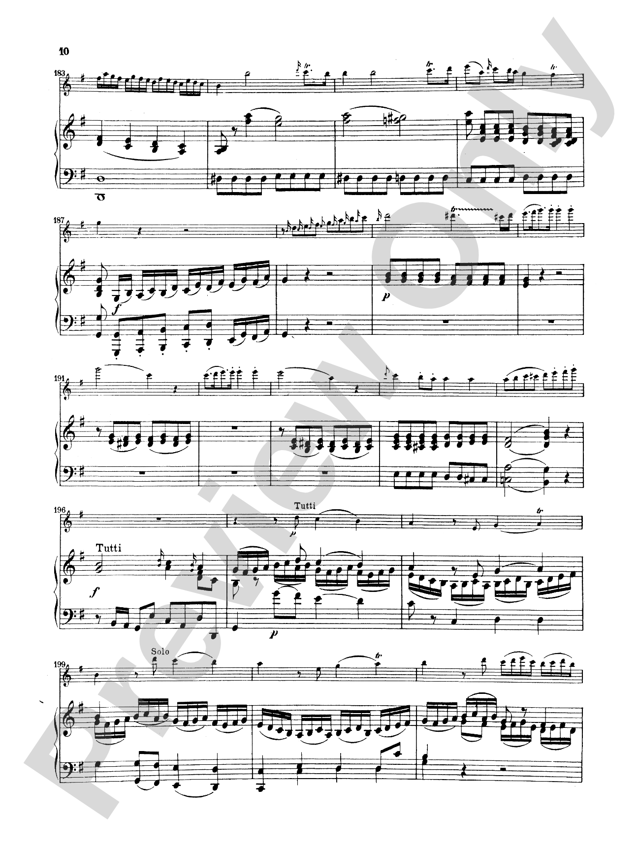 Mozart: Concerto No. 1 in G Major, K. 313: Flute Part(s)